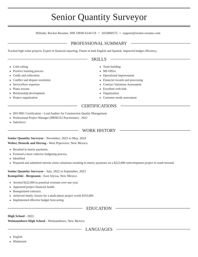 Elegant resume template