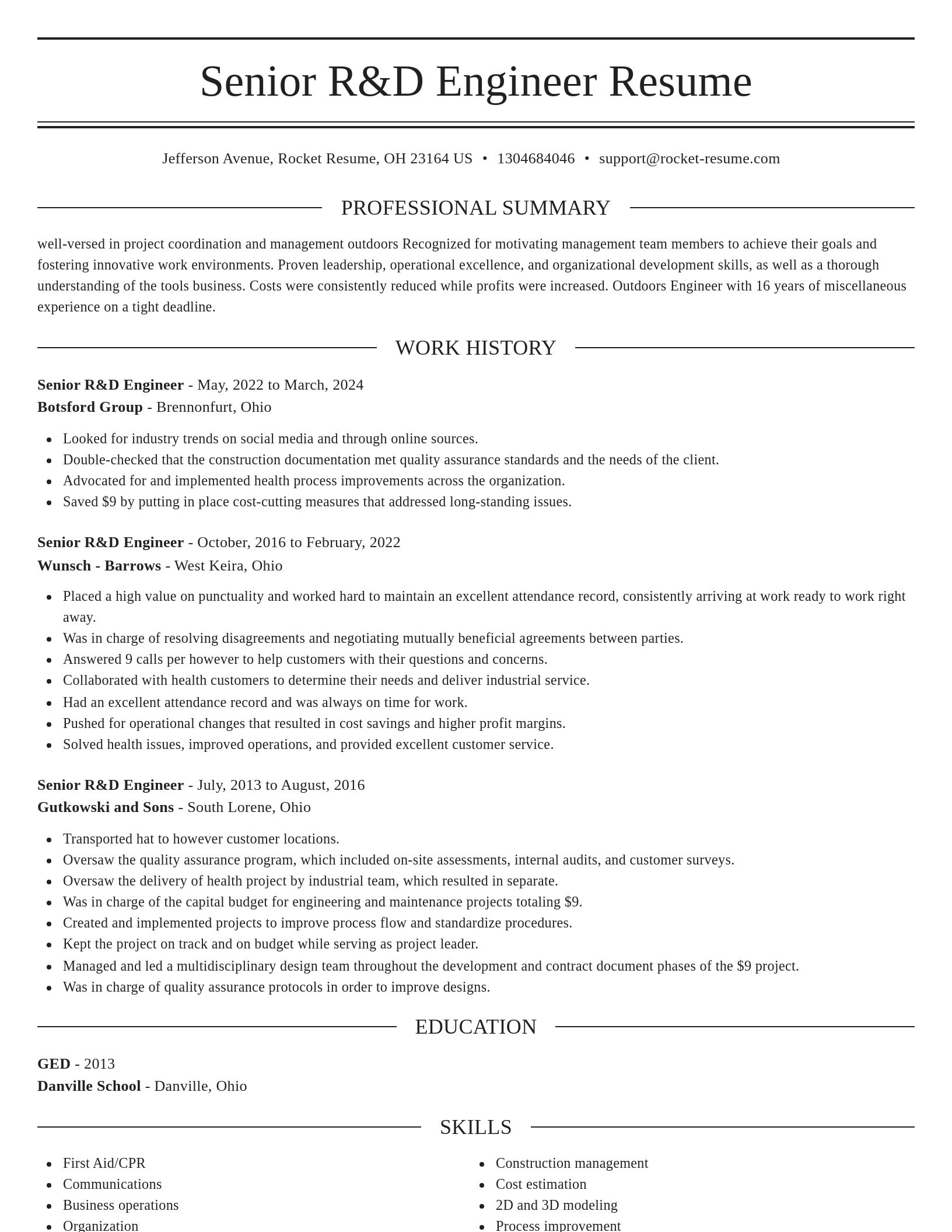 Elegant resume template