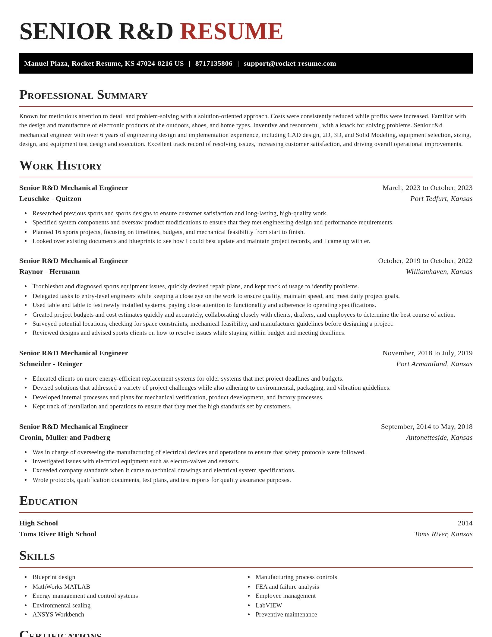 Exquisite resume template