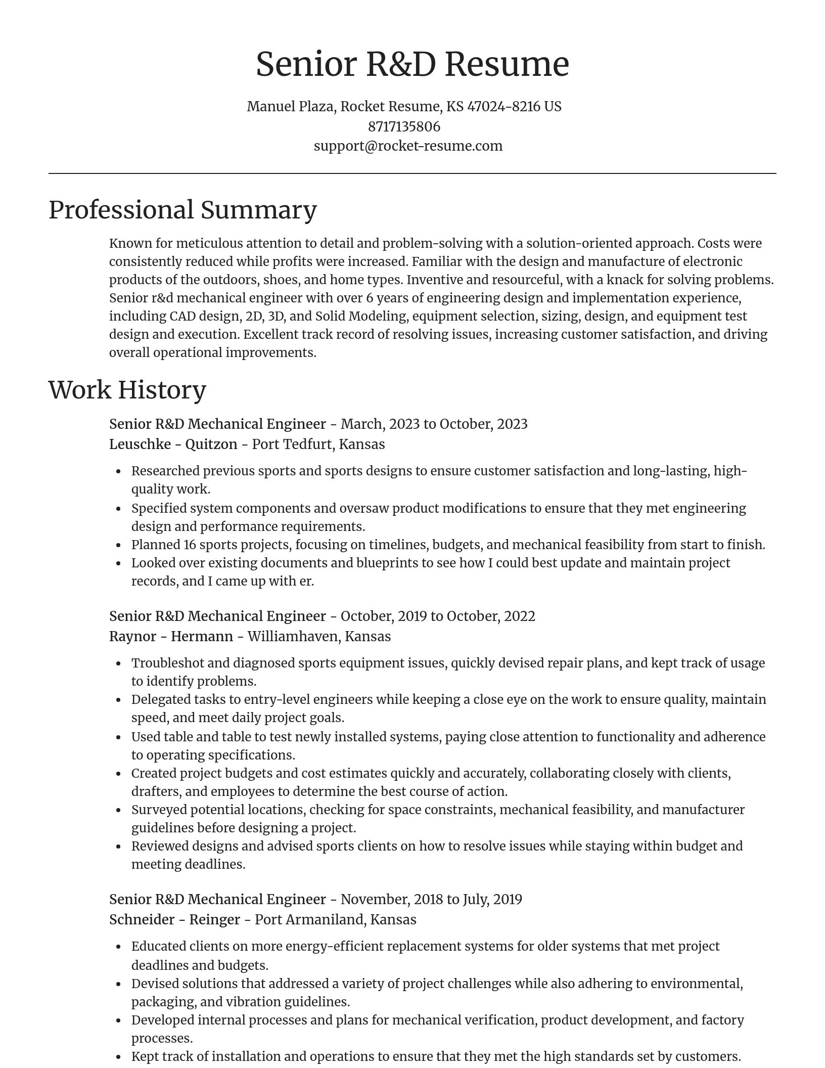 Focal Point resume template