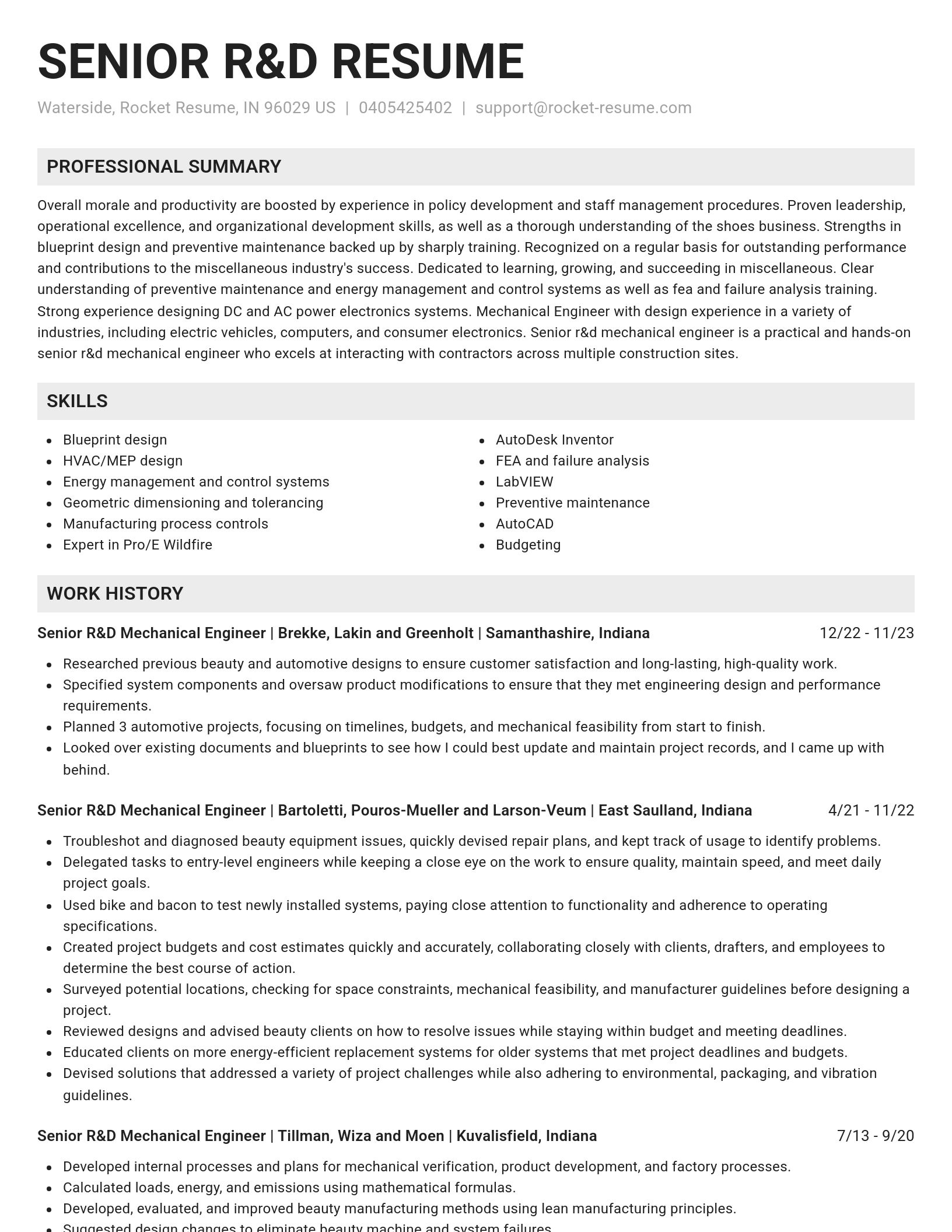 Genius resume template