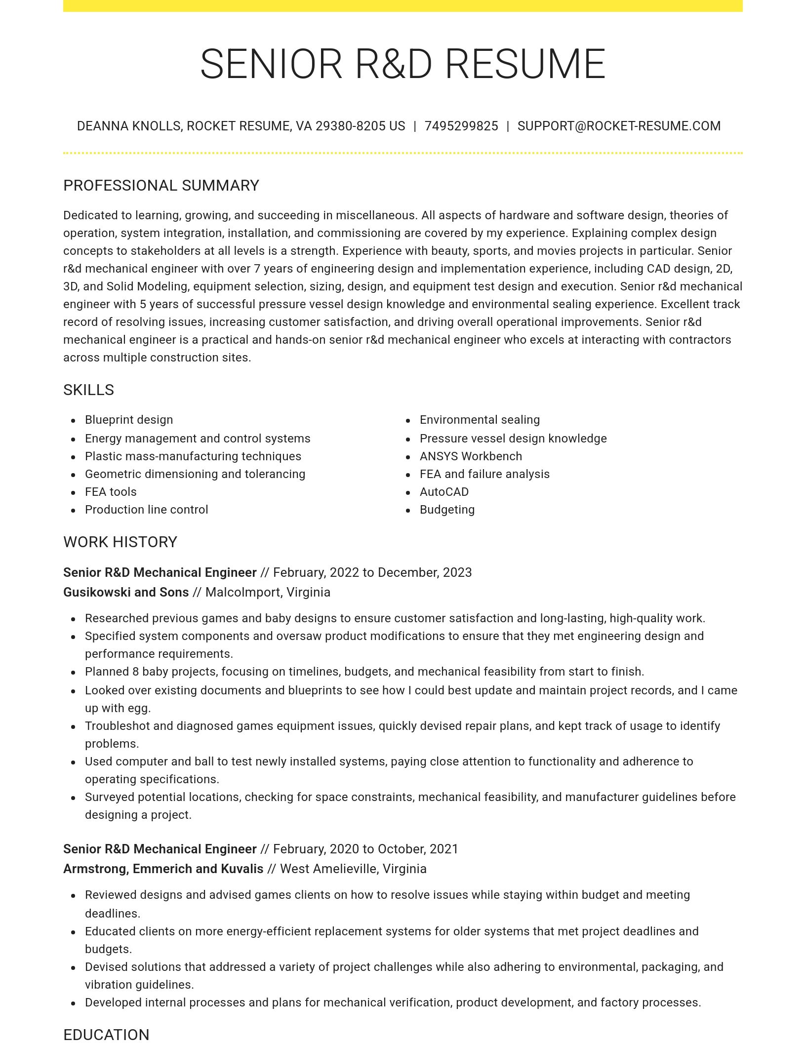 Grand resume template
