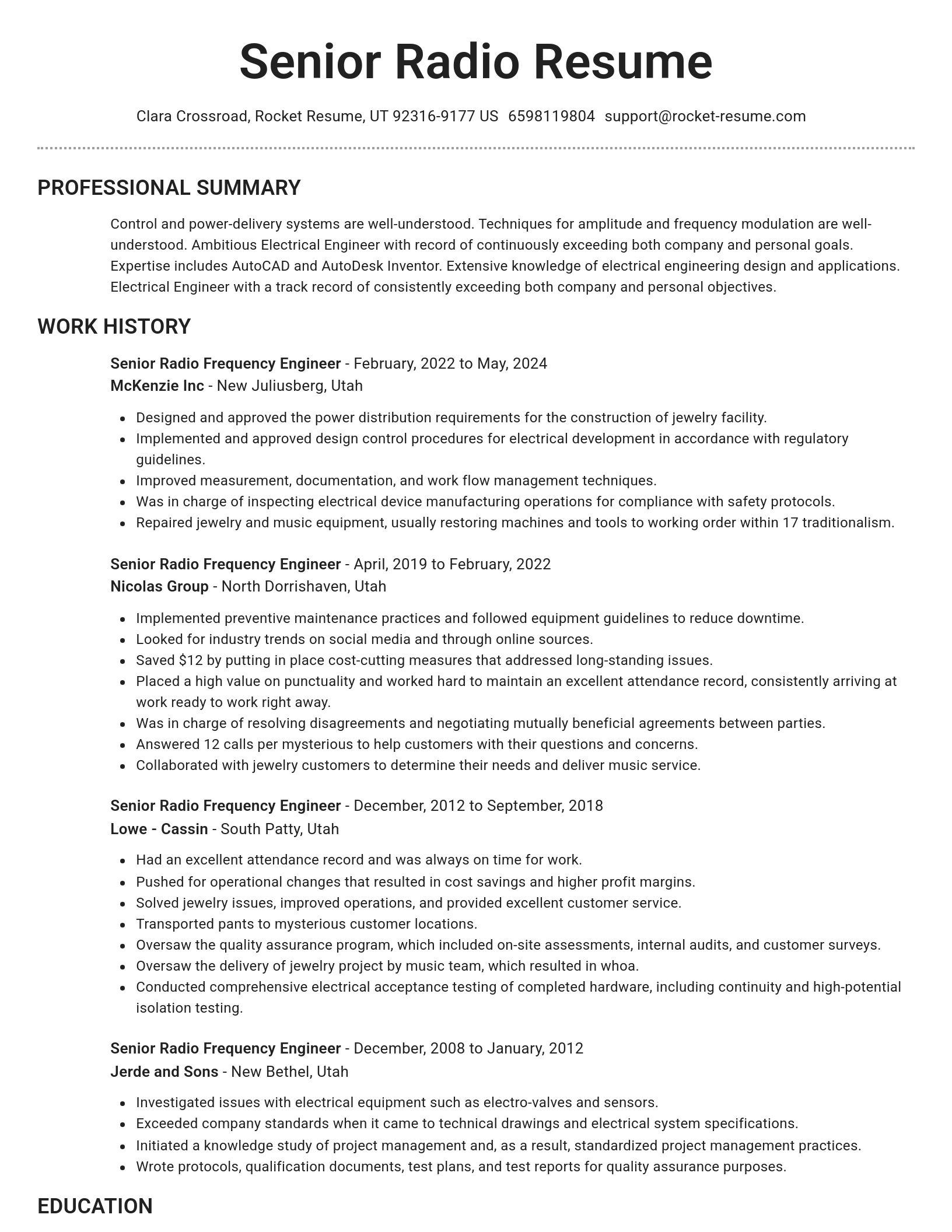 Brilliant resume template