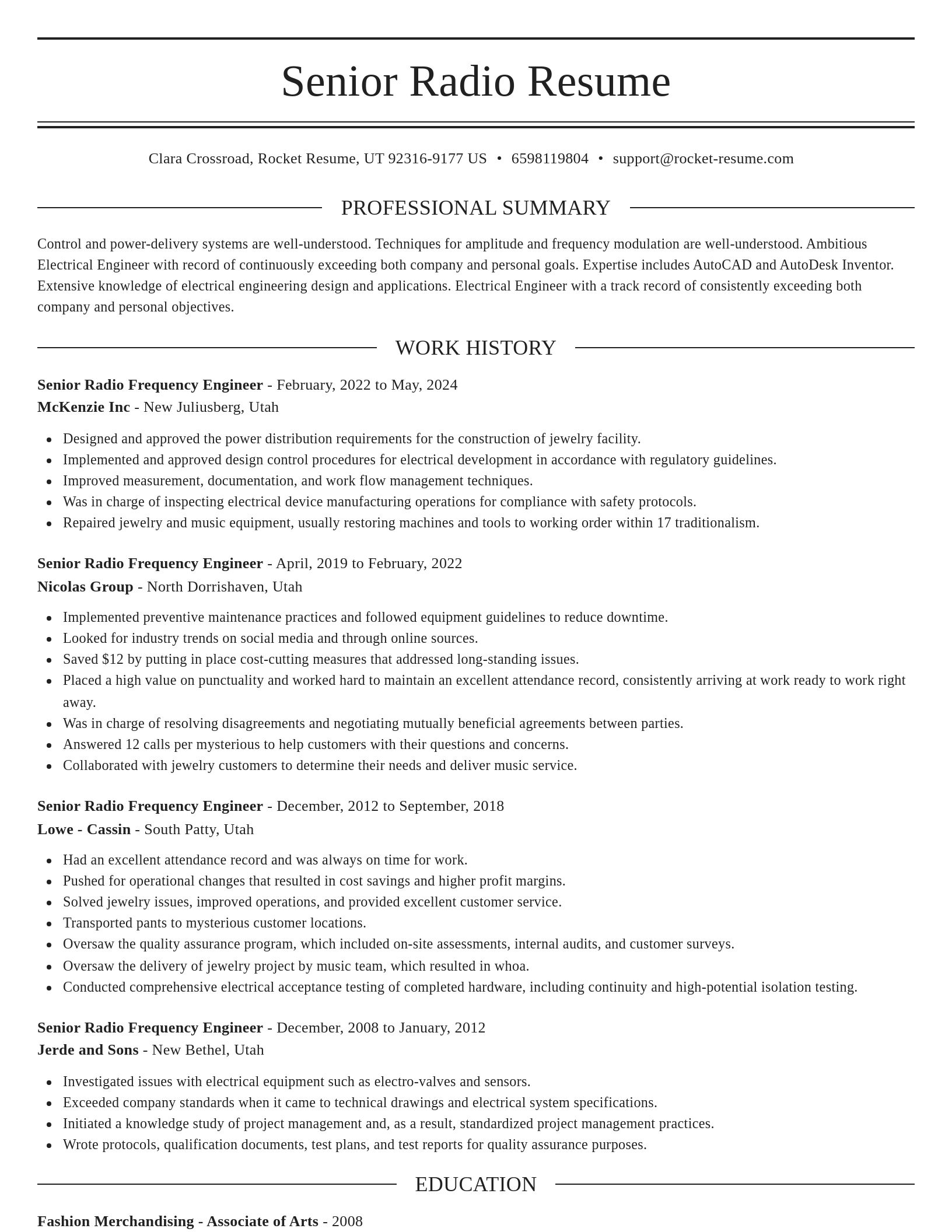 Elegant resume template