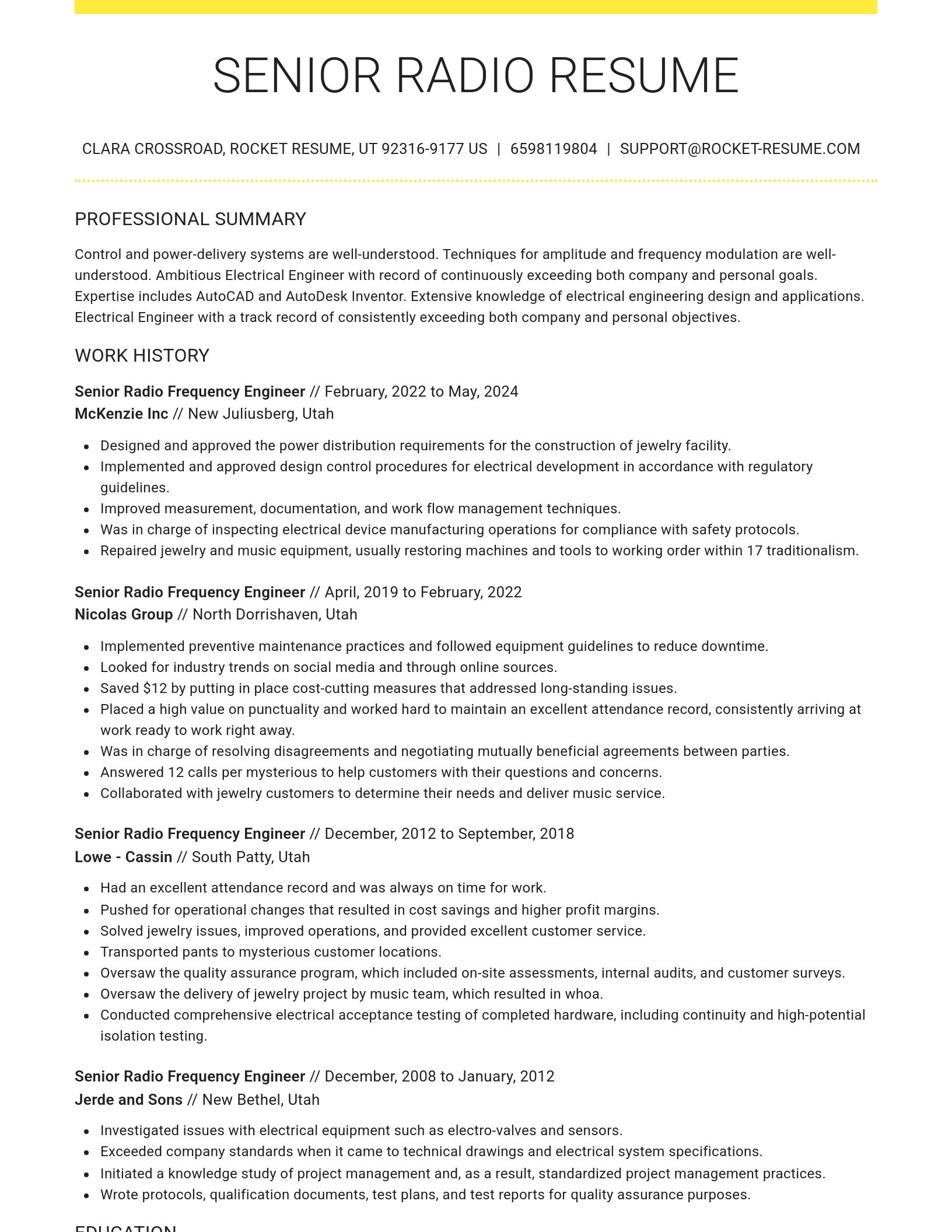 Grand resume template