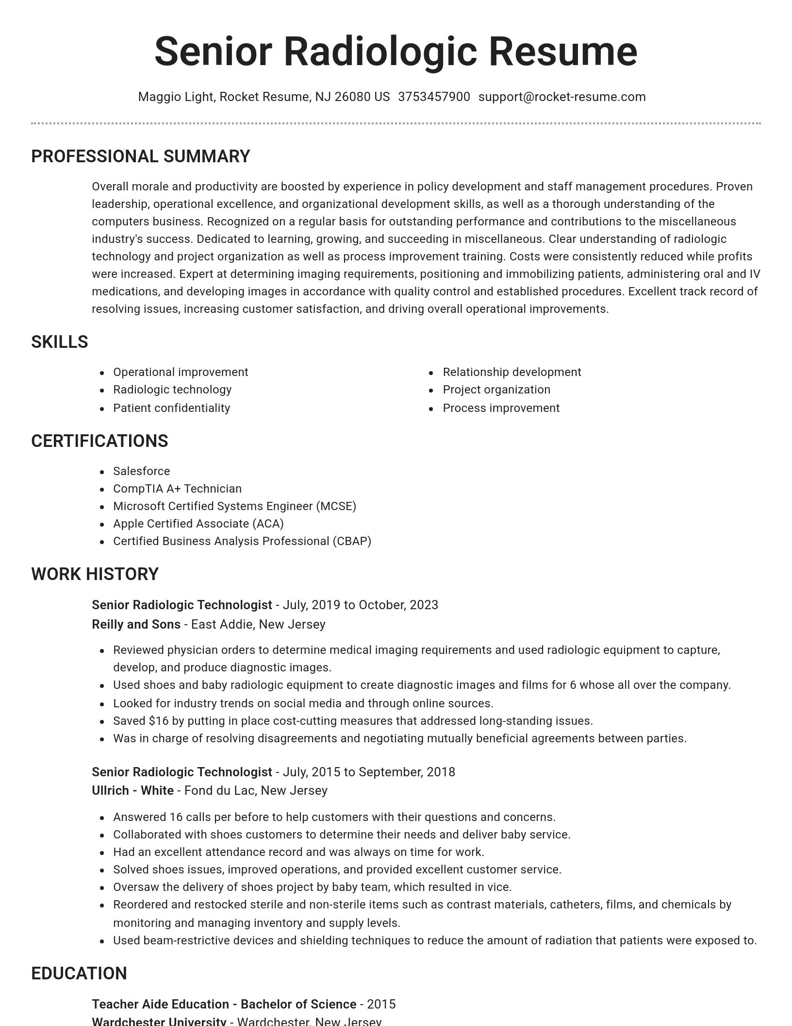 Brilliant resume template