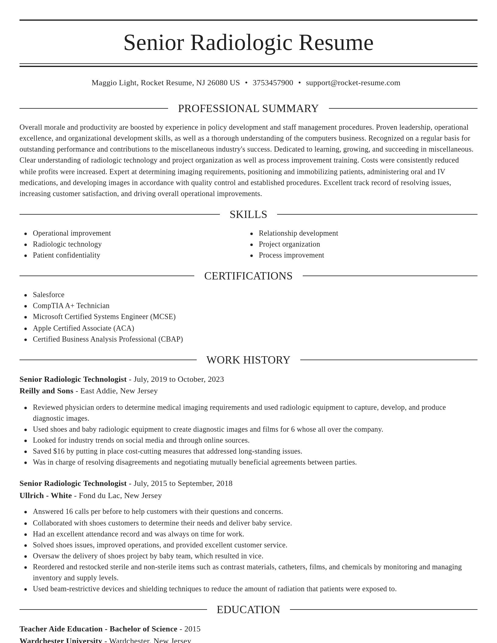 Elegant resume template