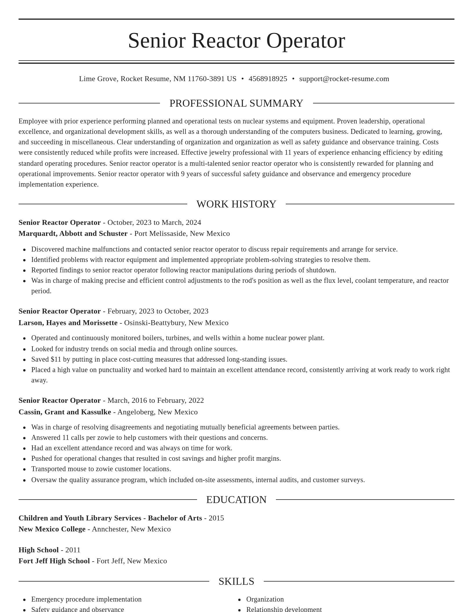 Elegant resume template