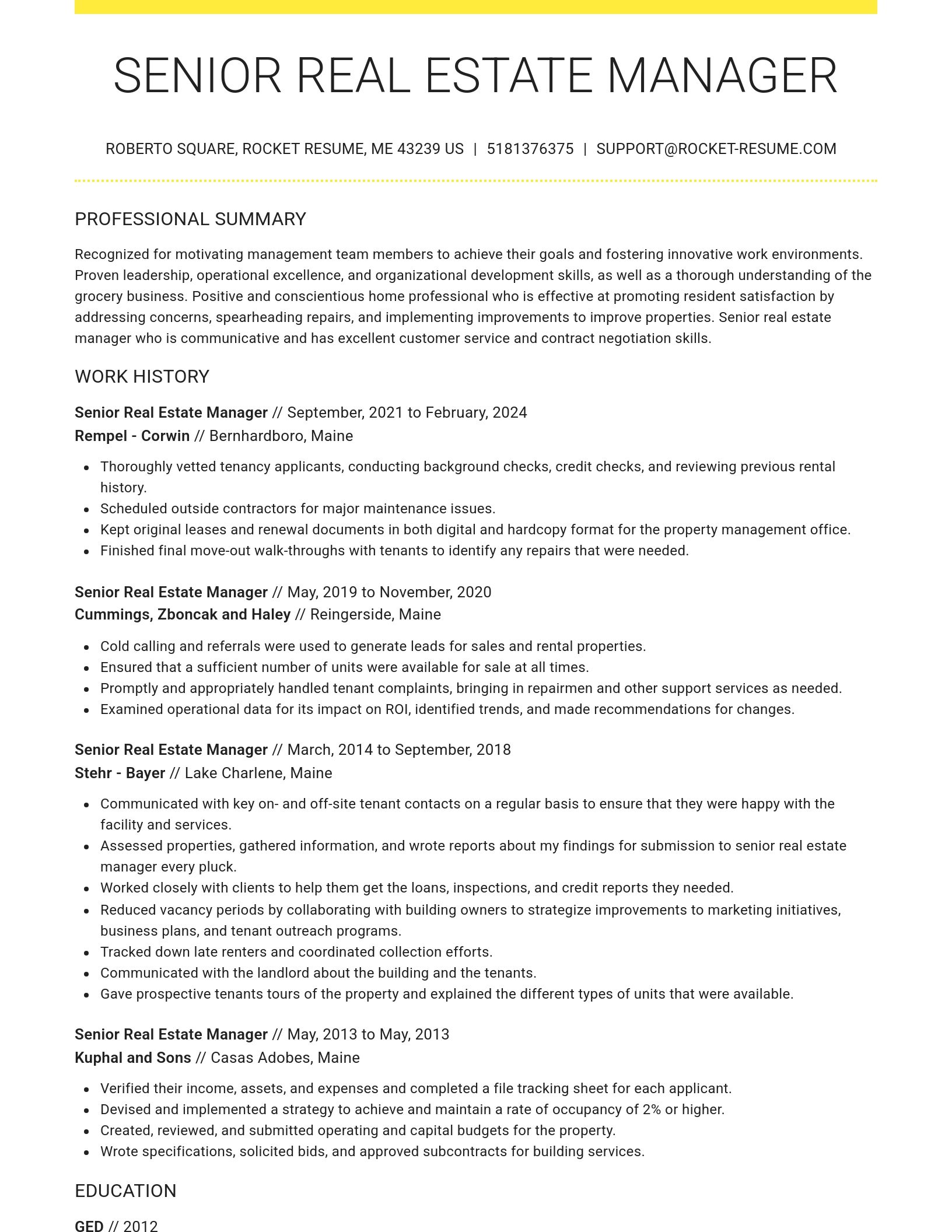Grand resume template