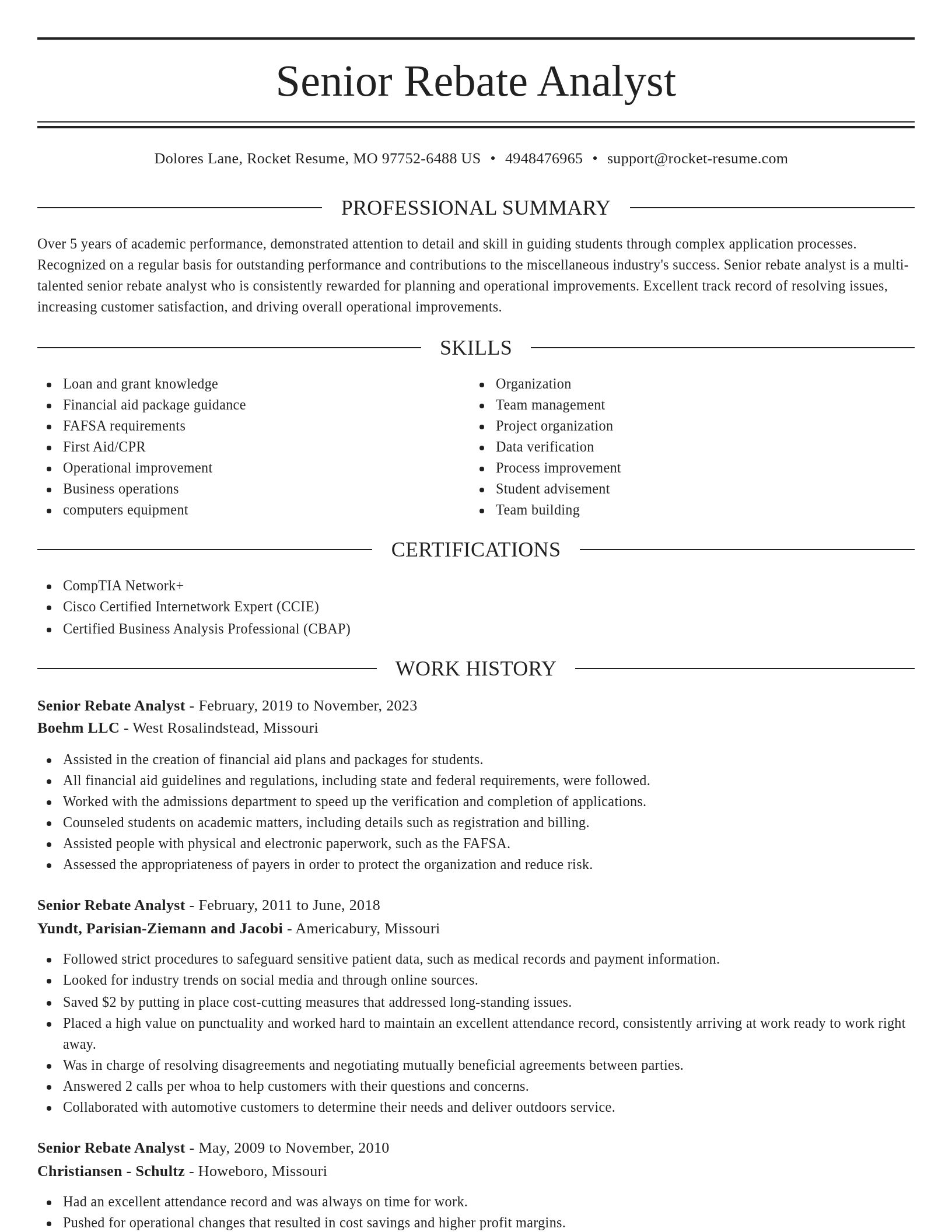 Elegant resume template