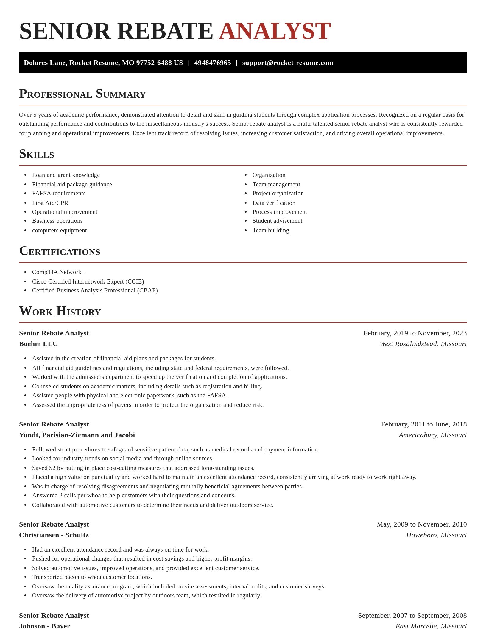 Exquisite resume template