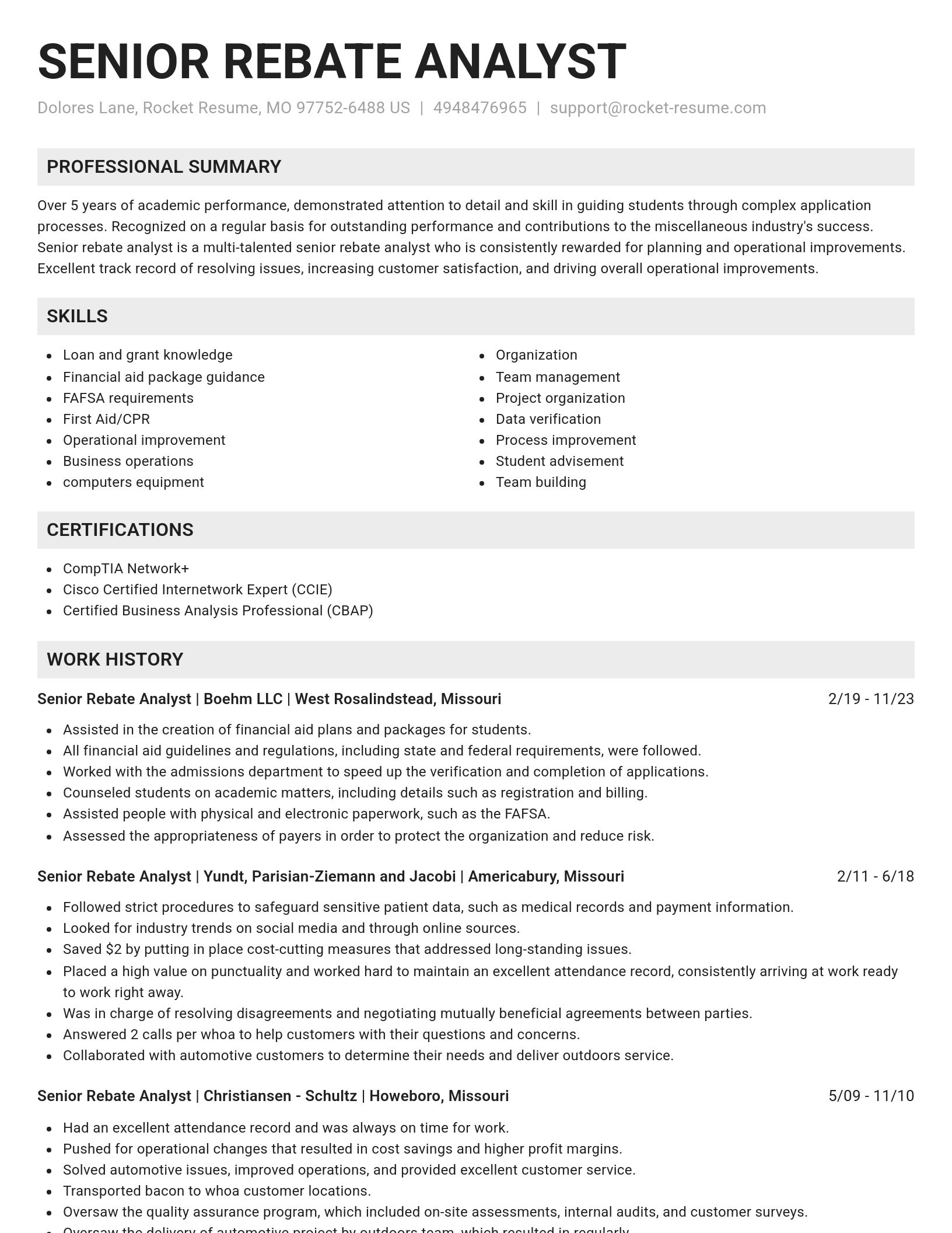 Genius resume template