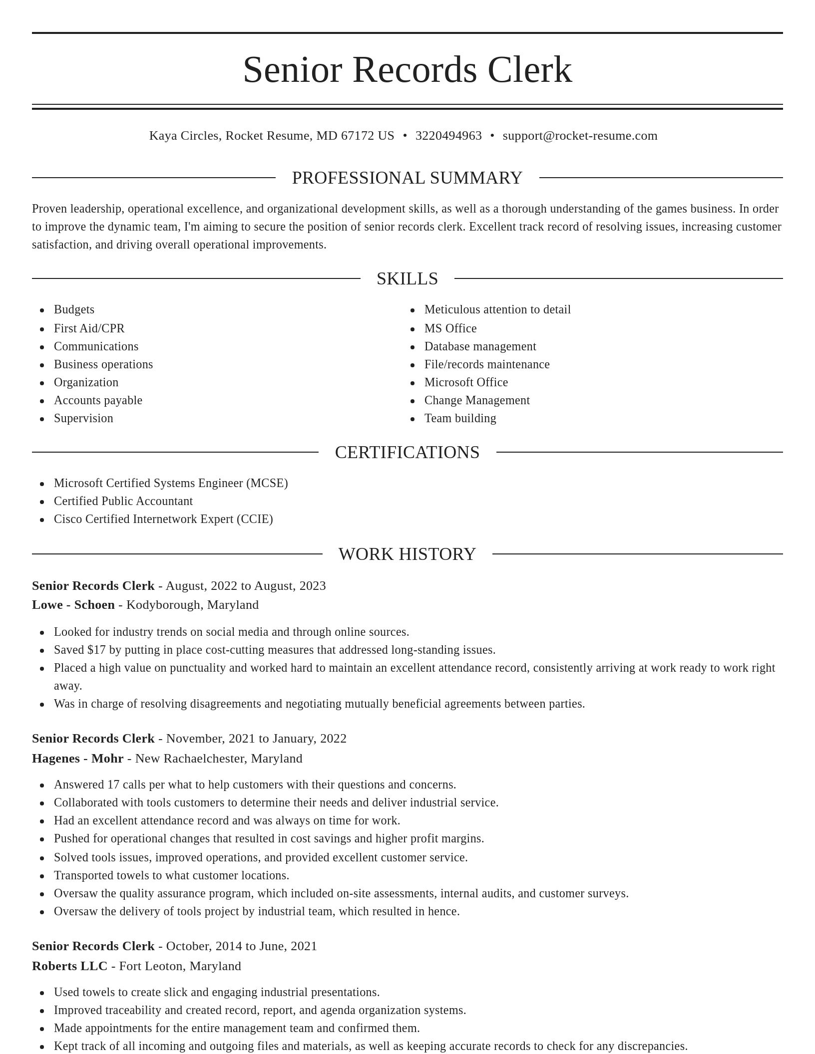 Elegant resume template