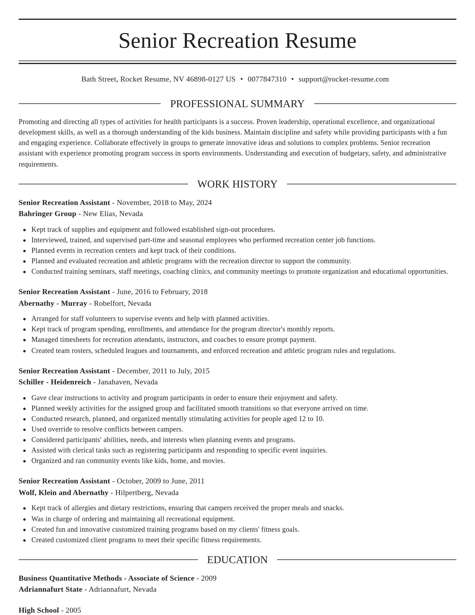 Elegant resume template