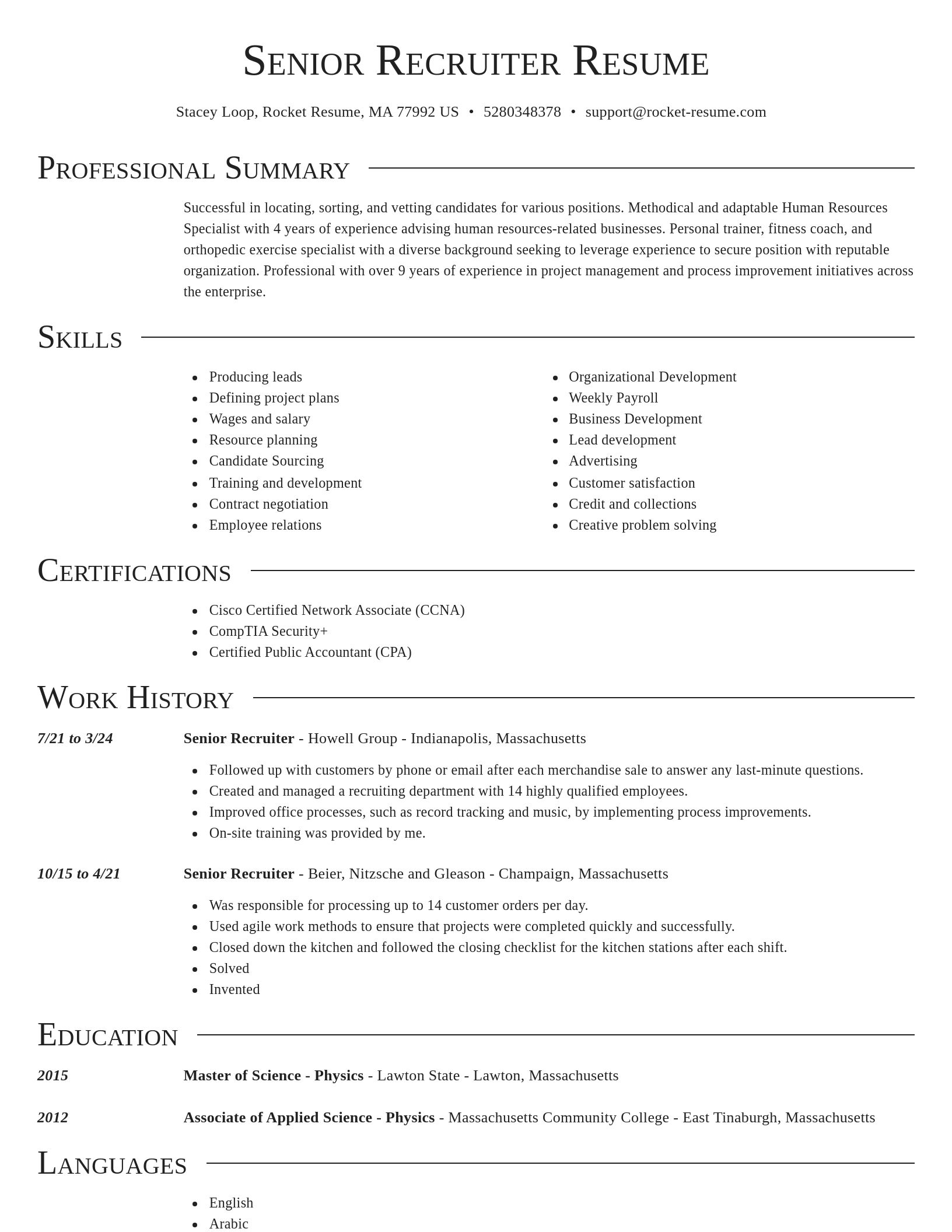 Director resume template