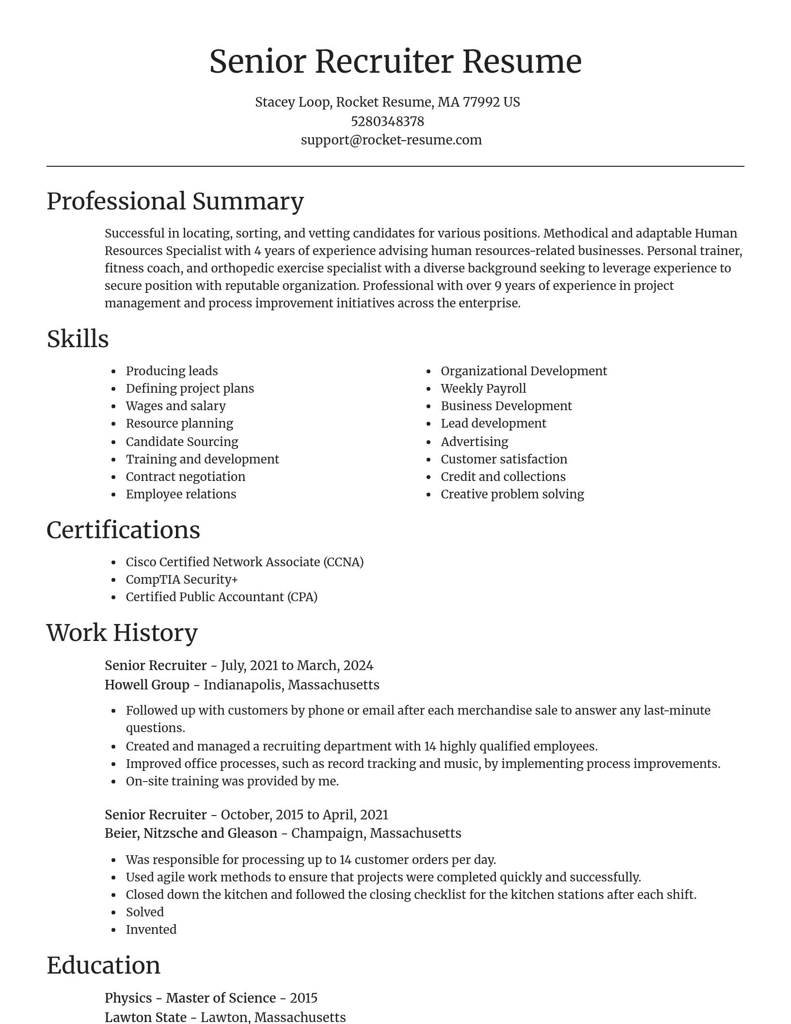 Focal Point resume template