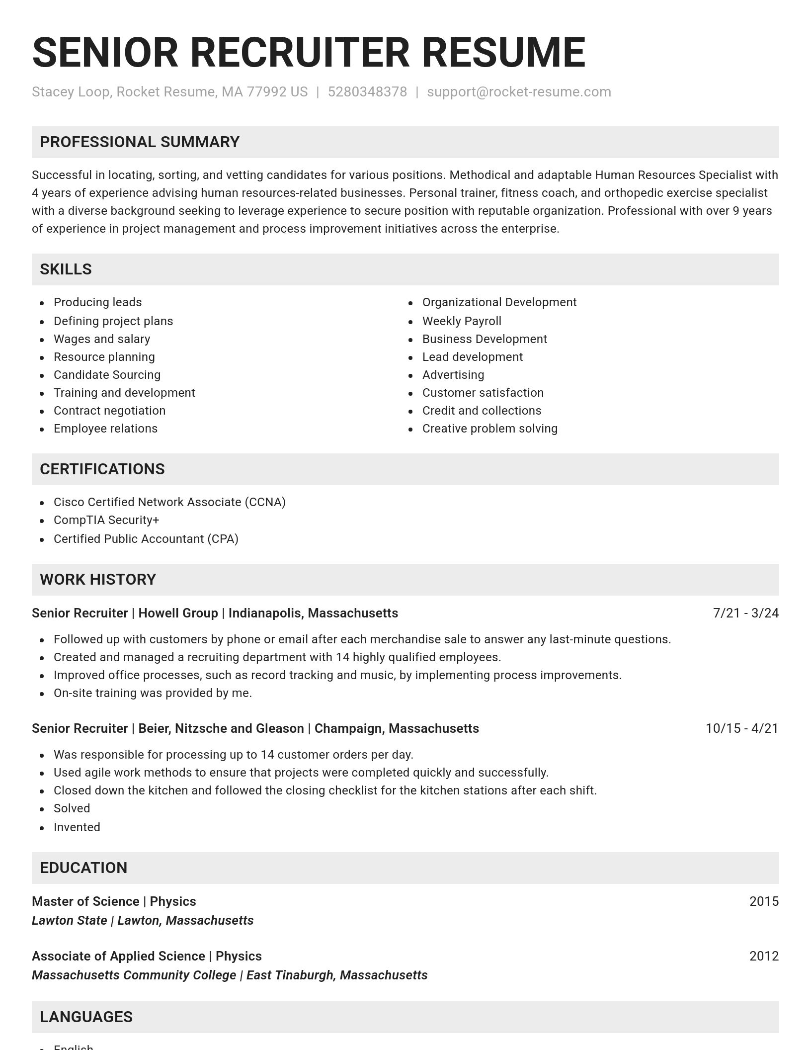 Genius resume template