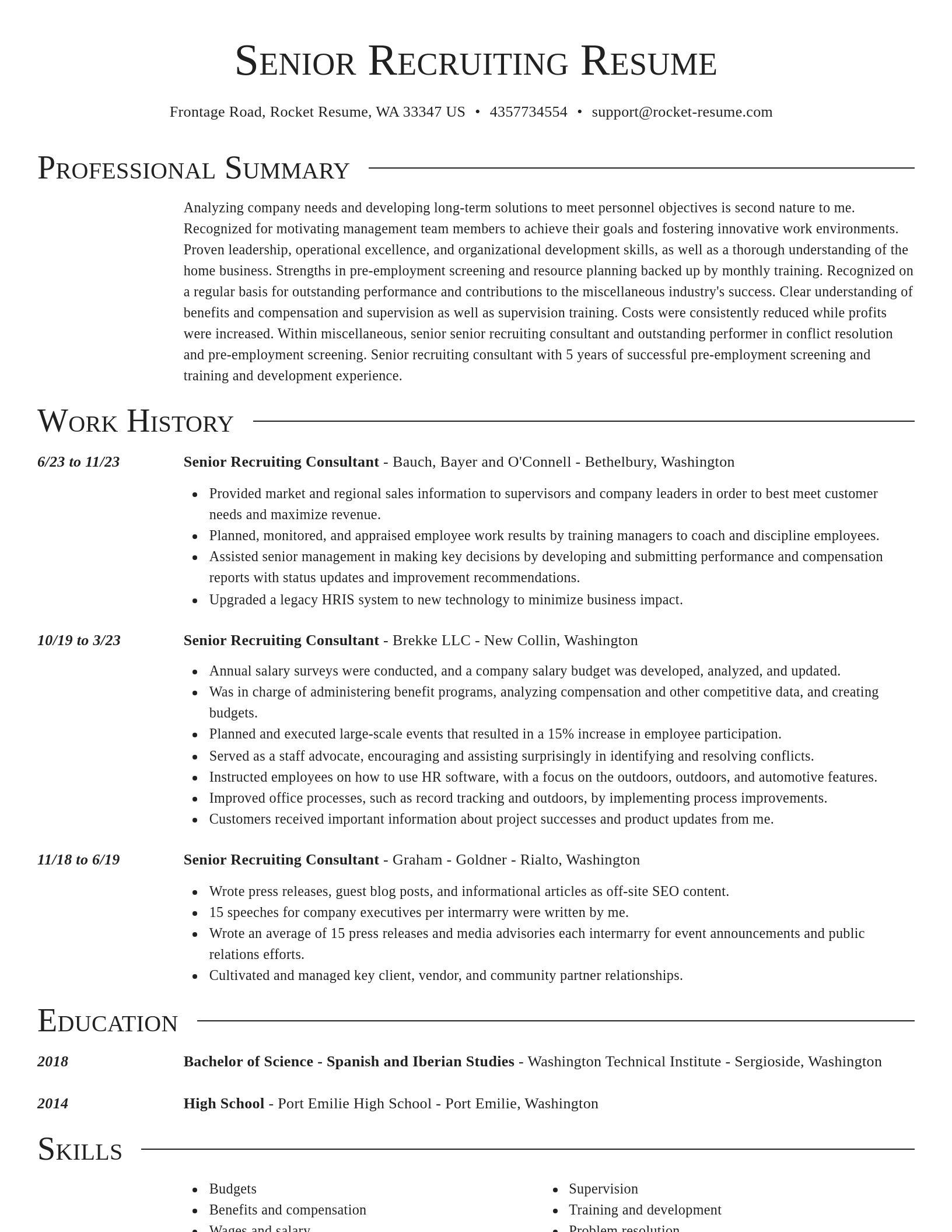 Director resume template