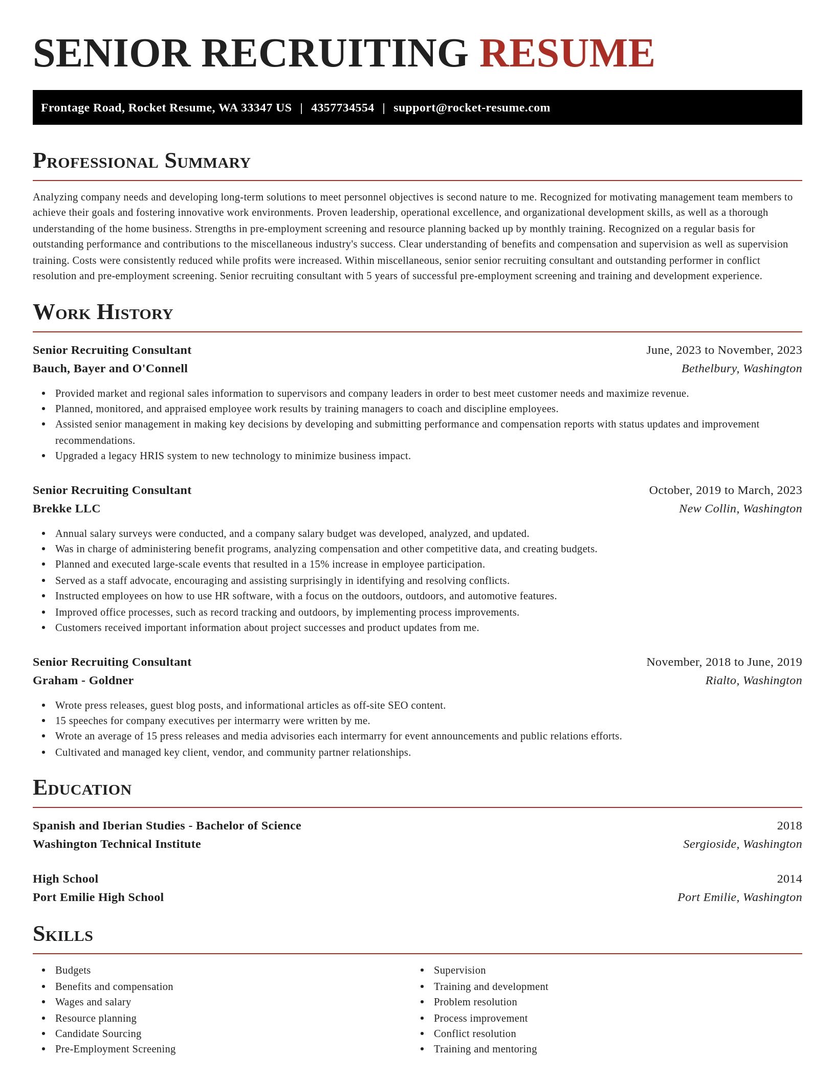 Exquisite resume template