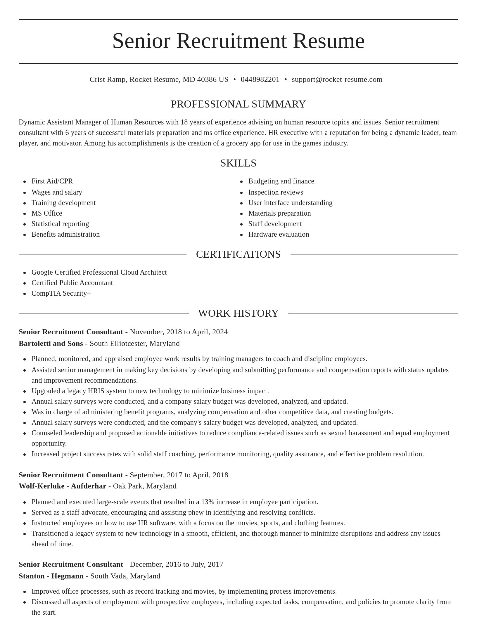 Elegant resume template