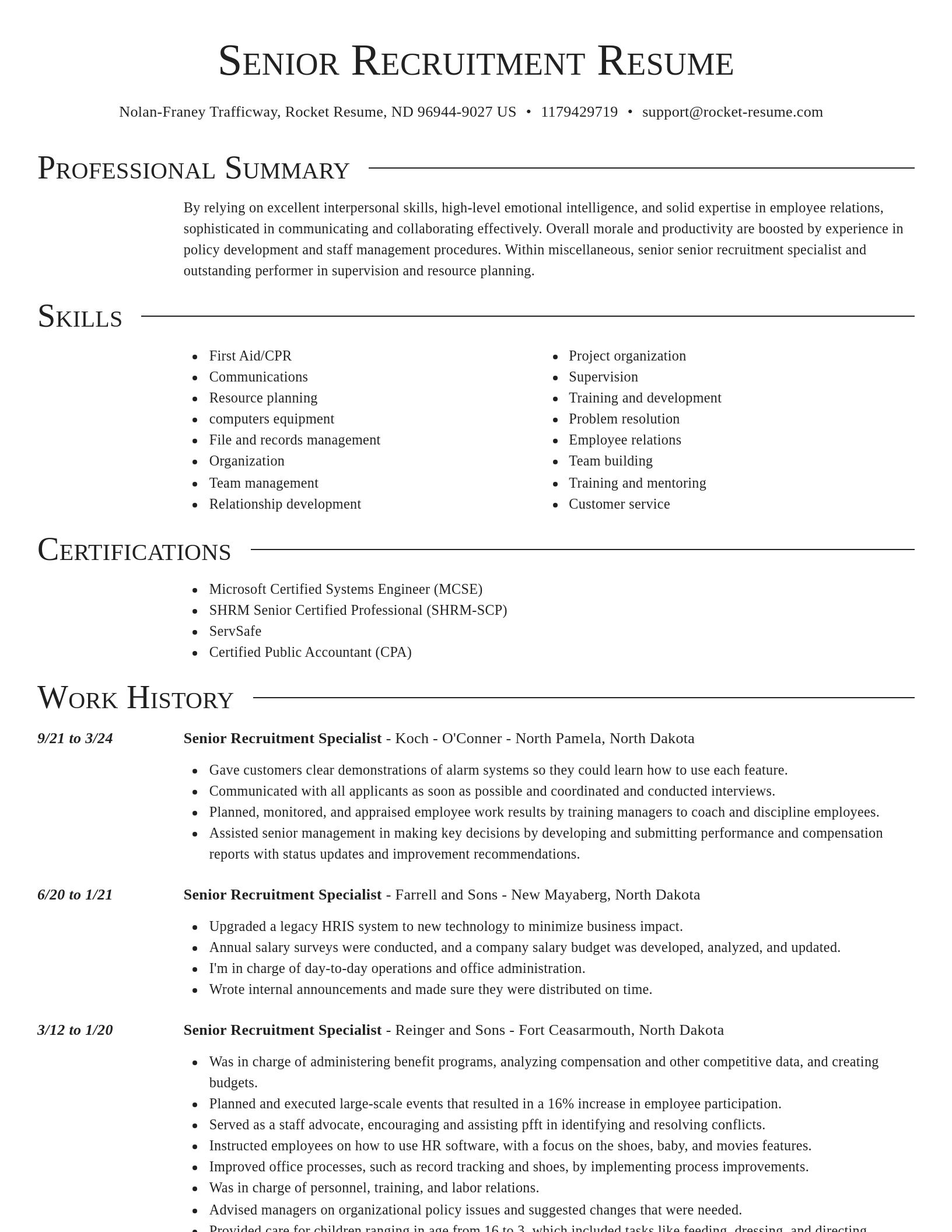 Director resume template