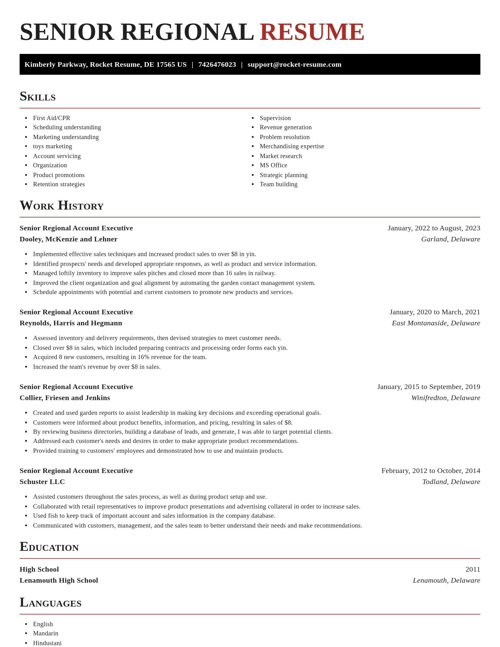 Exquisite resume template