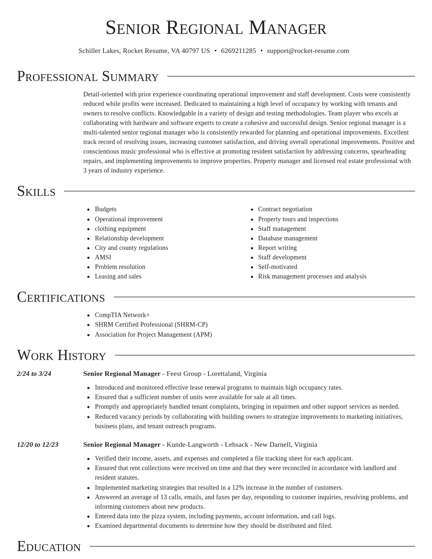 Director resume template