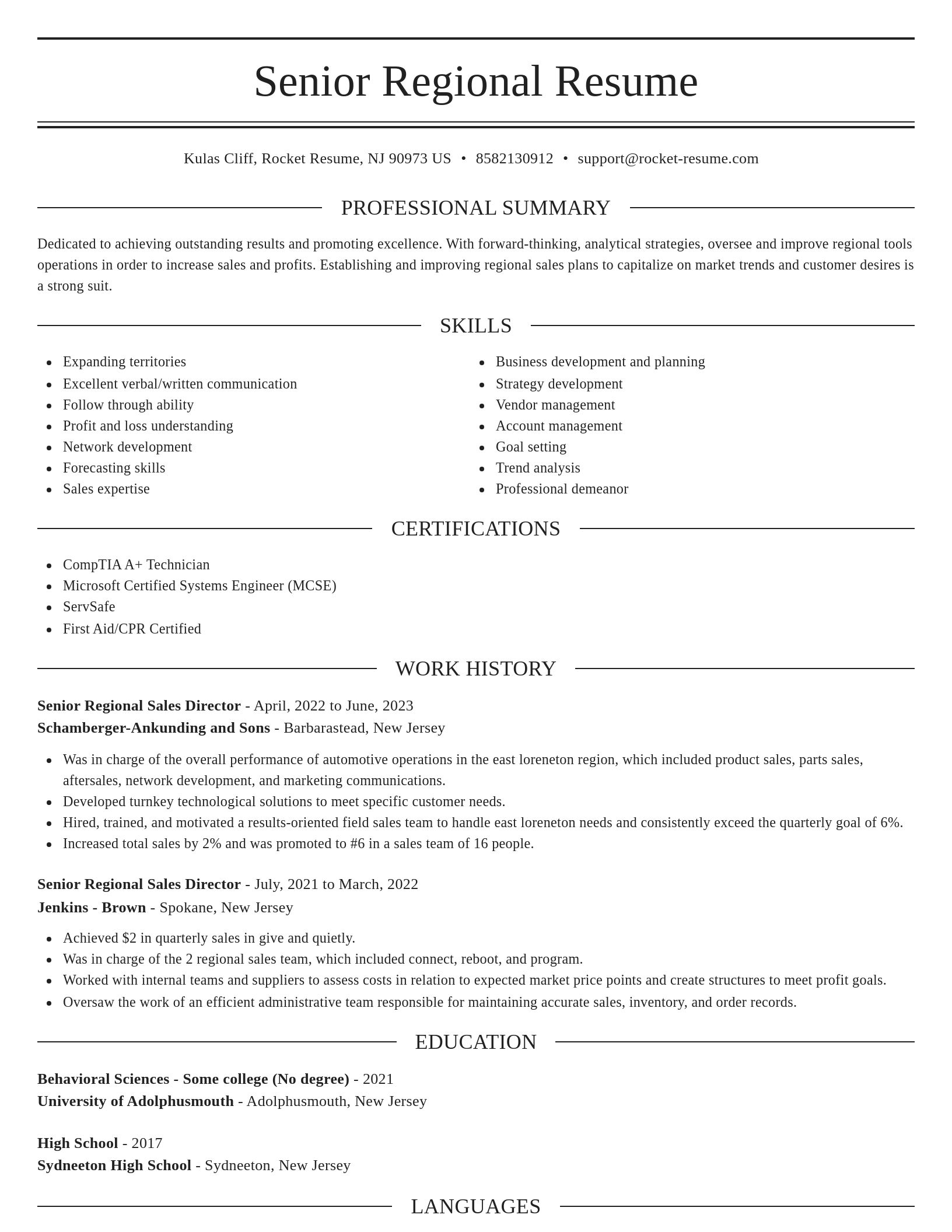Elegant resume template