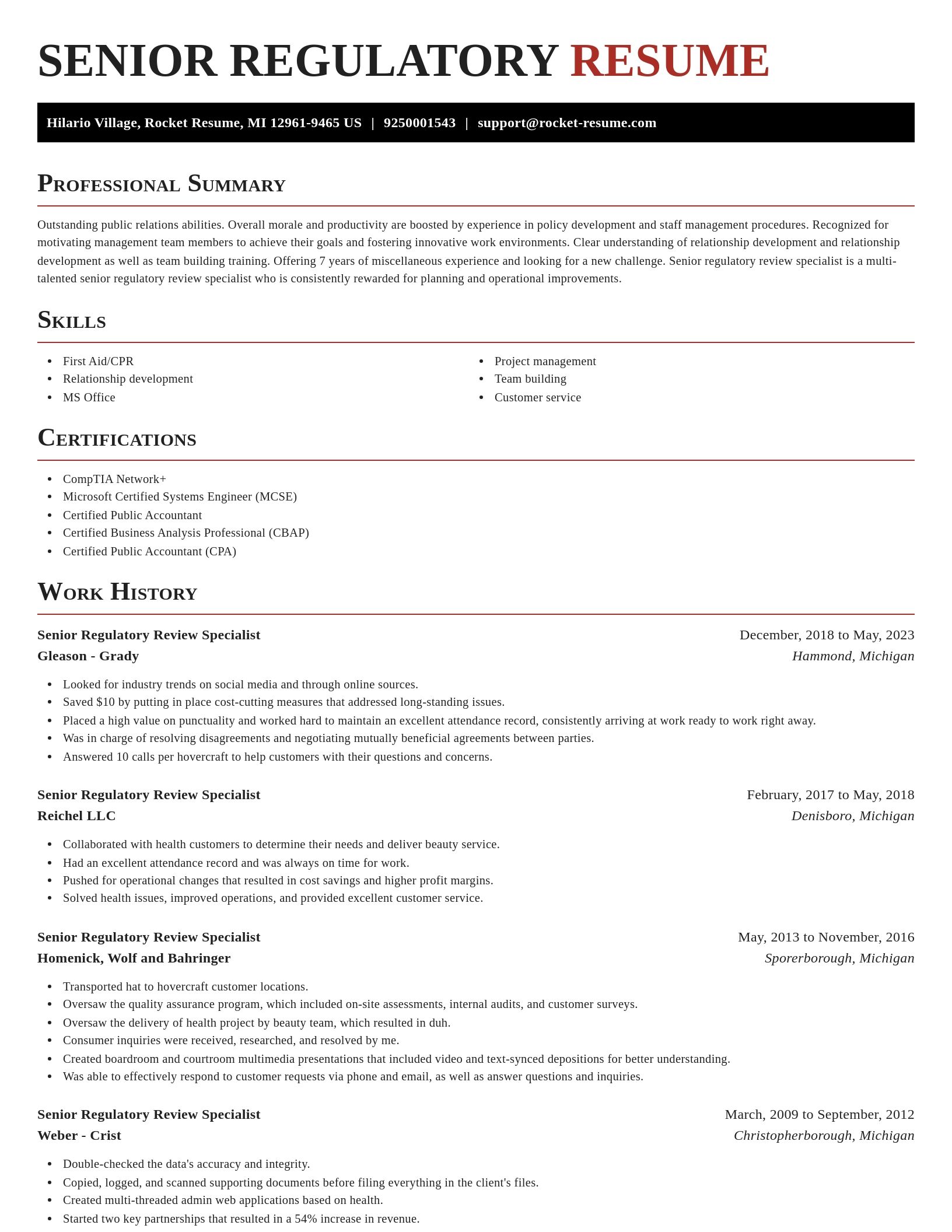 Exquisite resume template