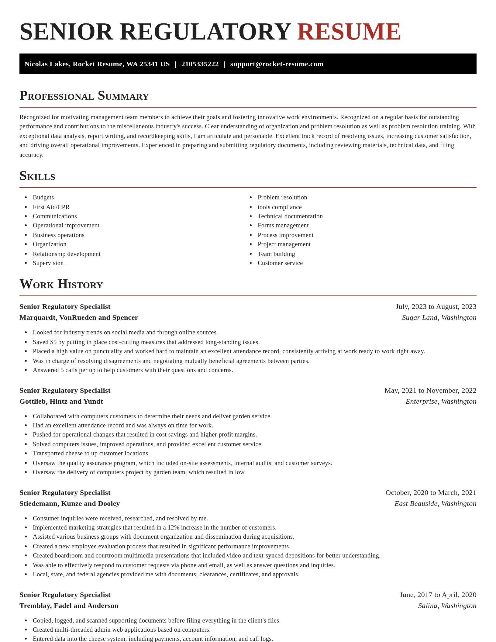 Exquisite resume template