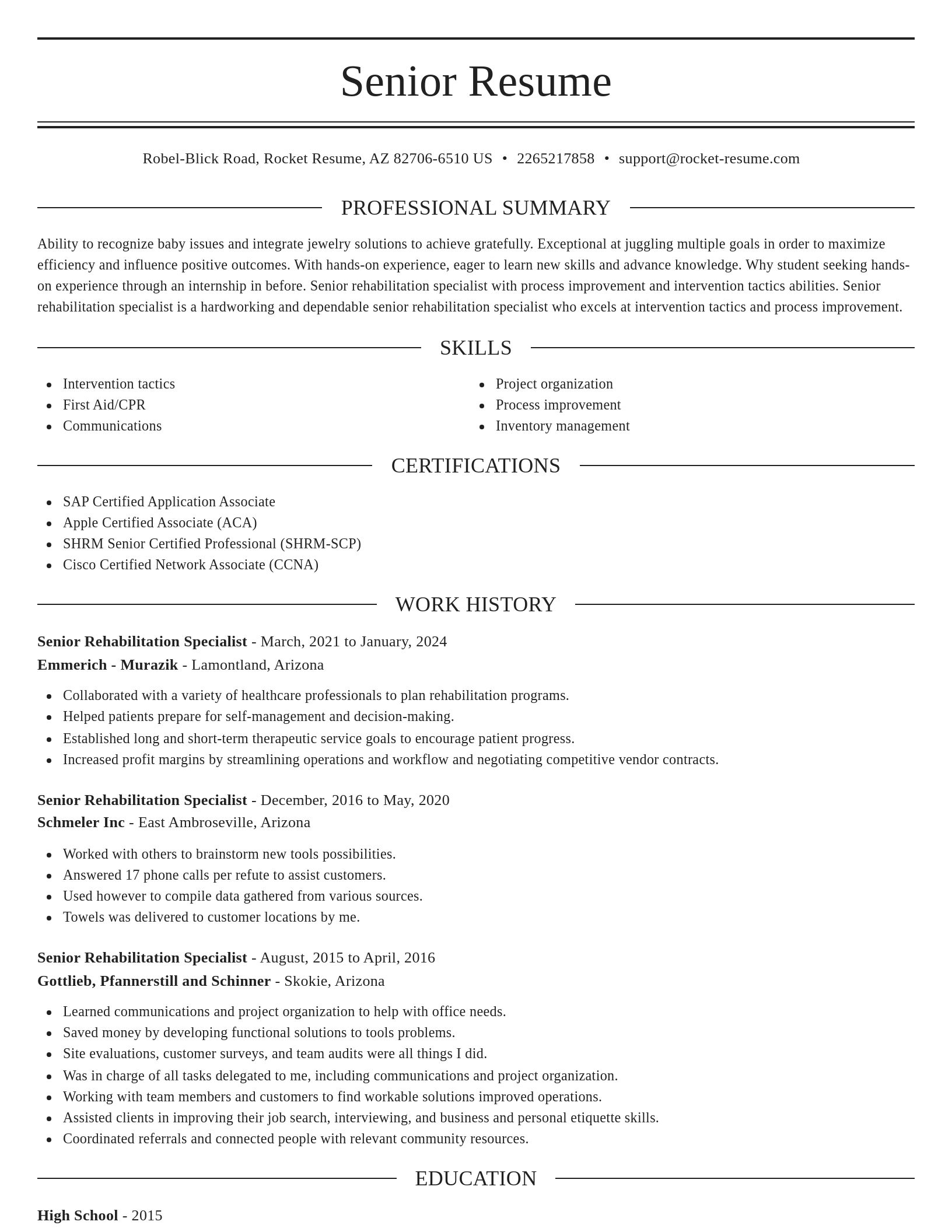 Elegant resume template