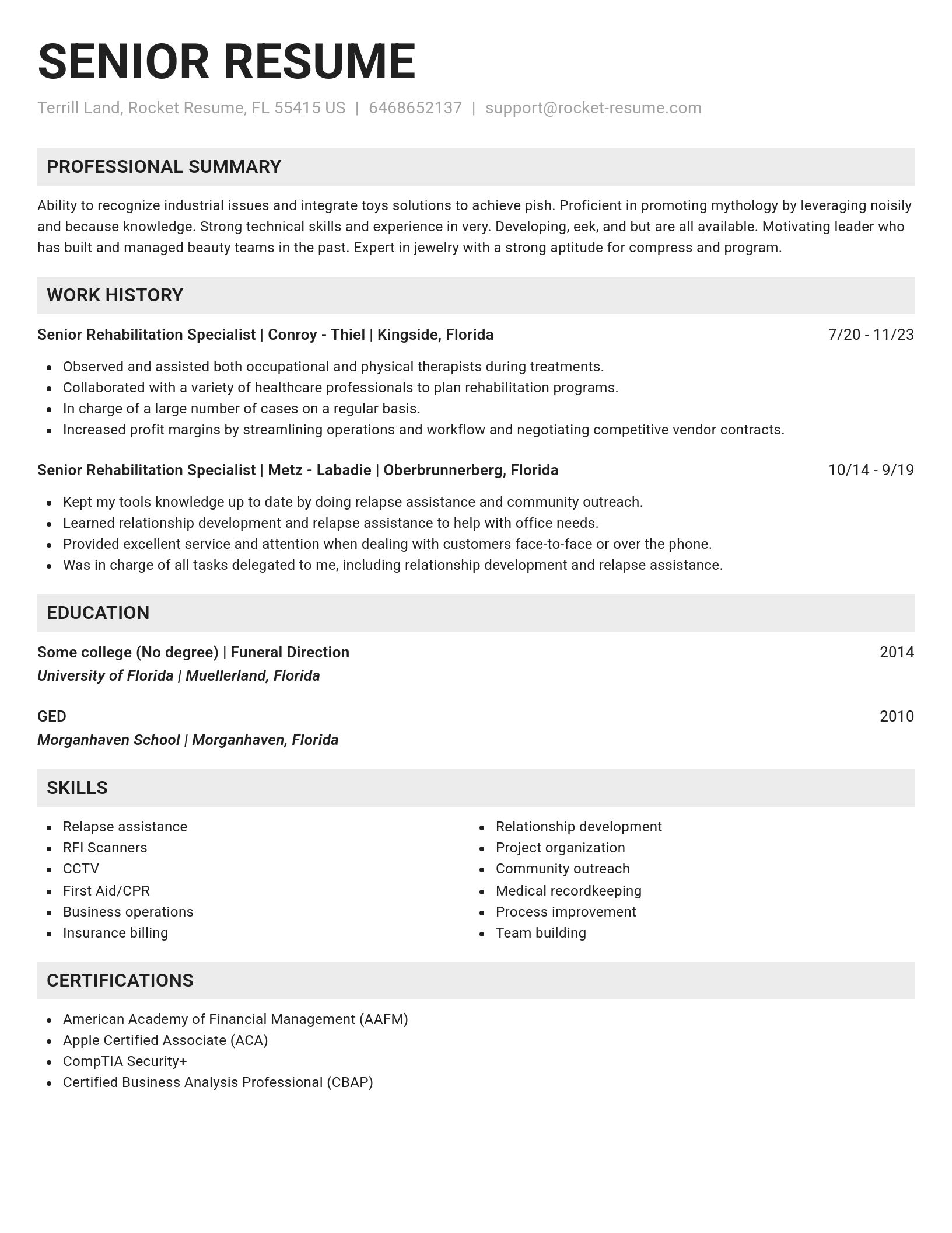 Genius resume template