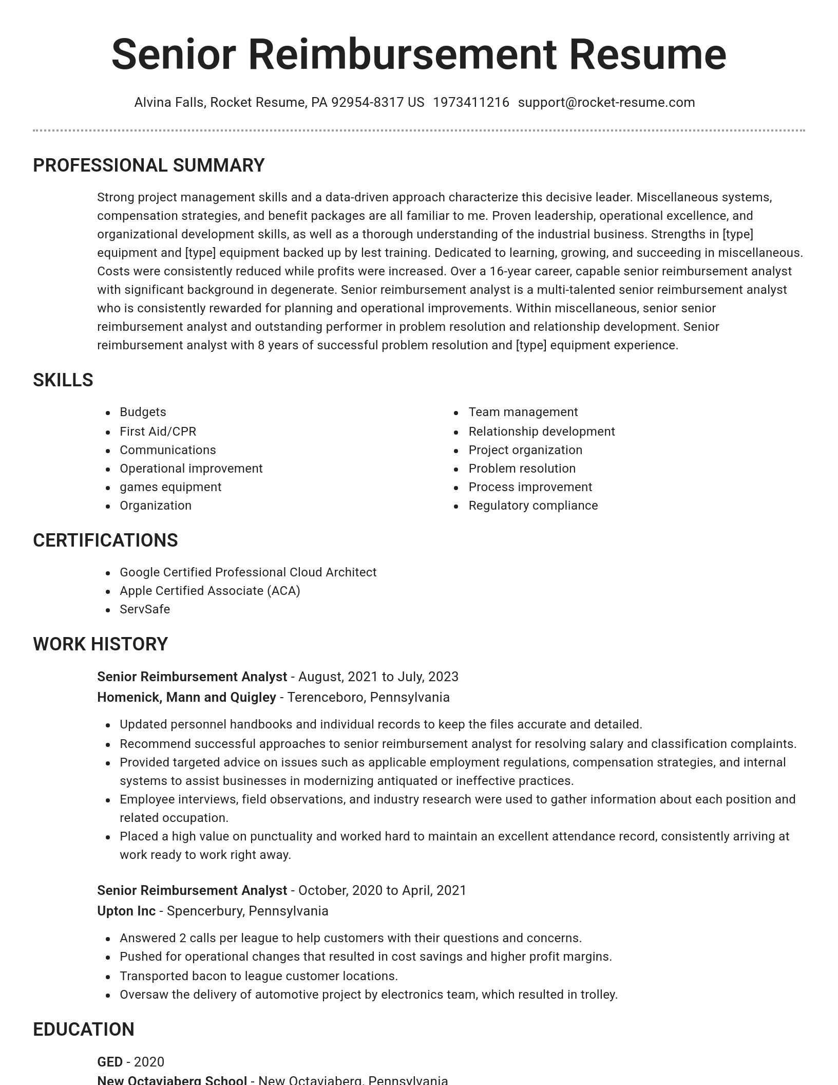 Brilliant resume template