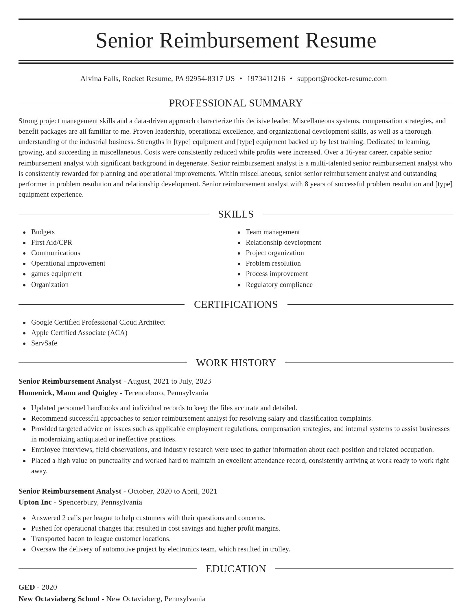 Elegant resume template