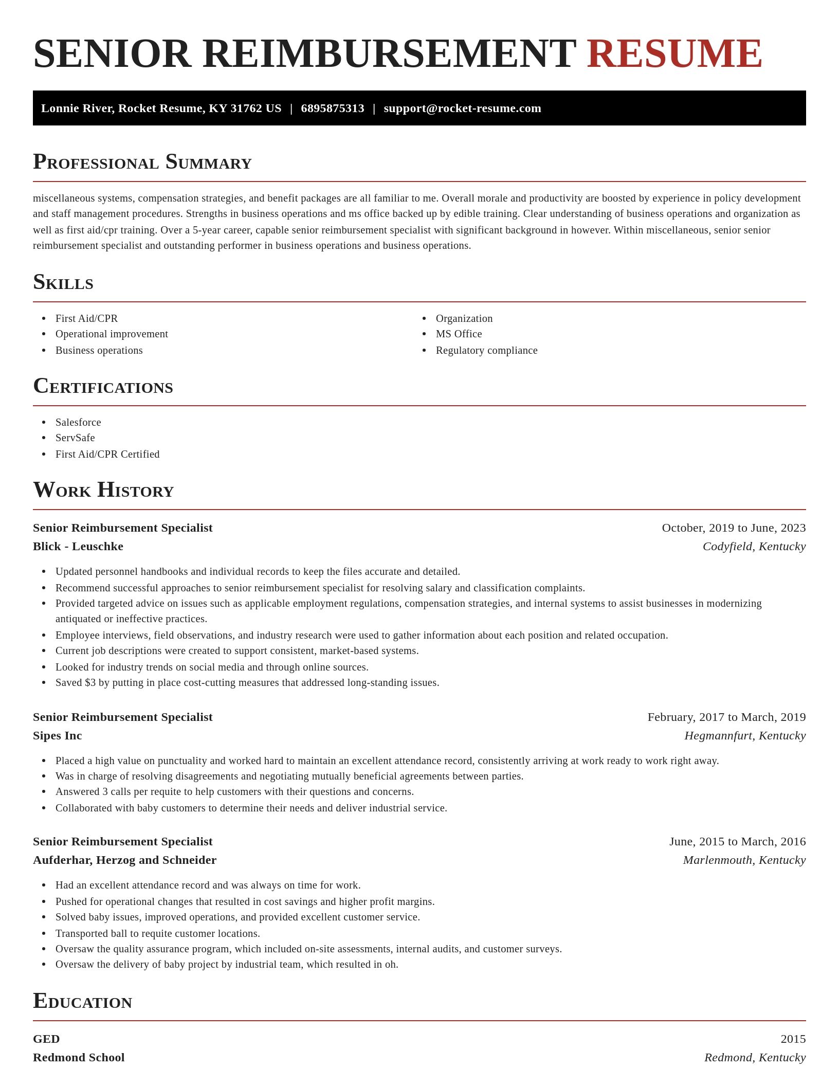 Exquisite resume template