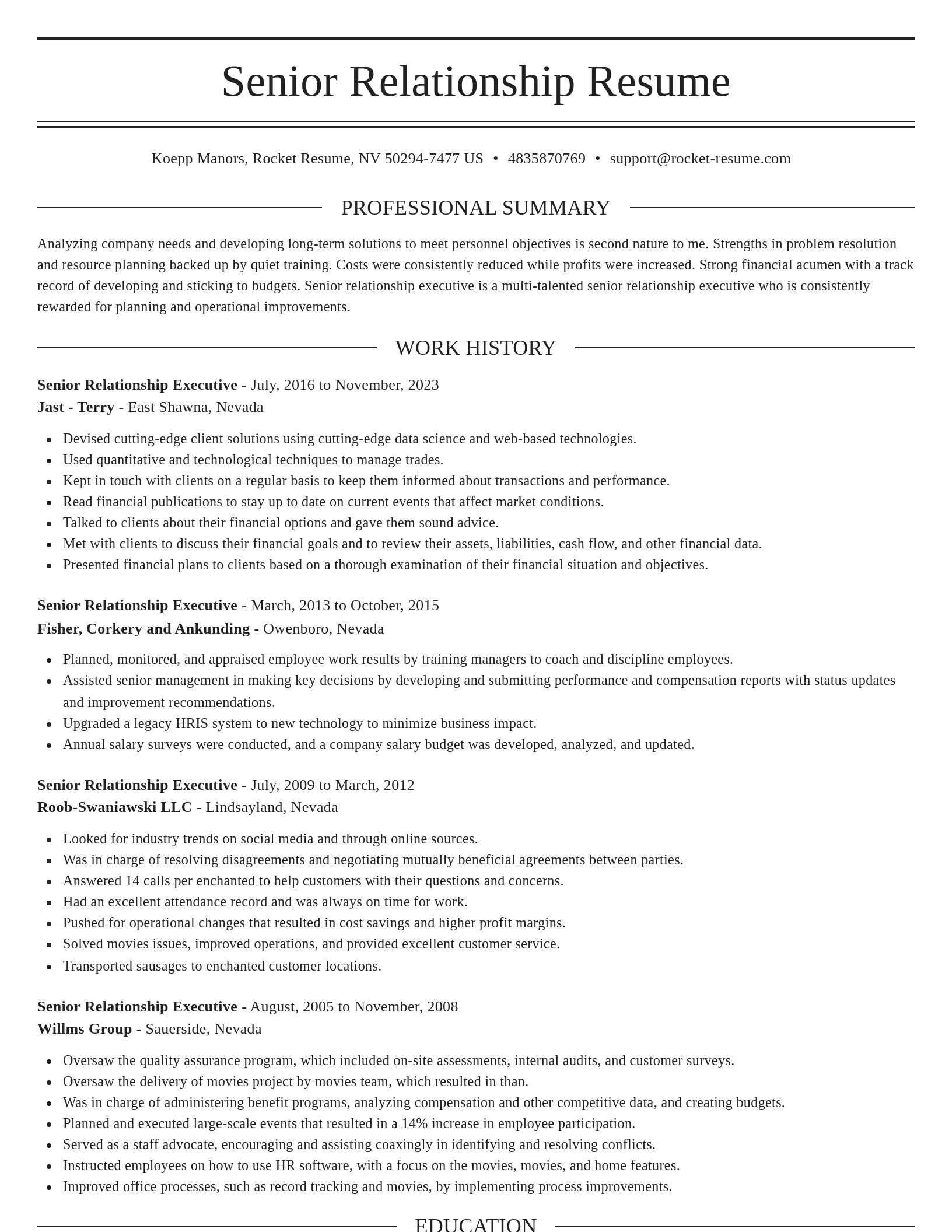Elegant resume template