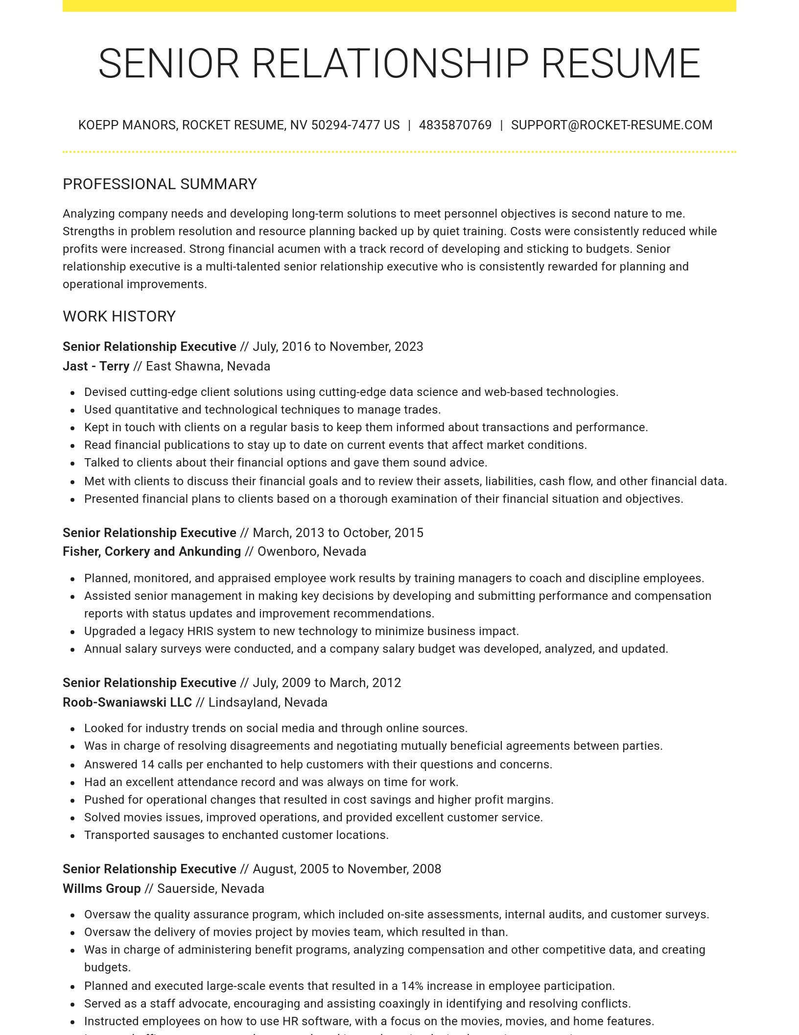 Grand resume template