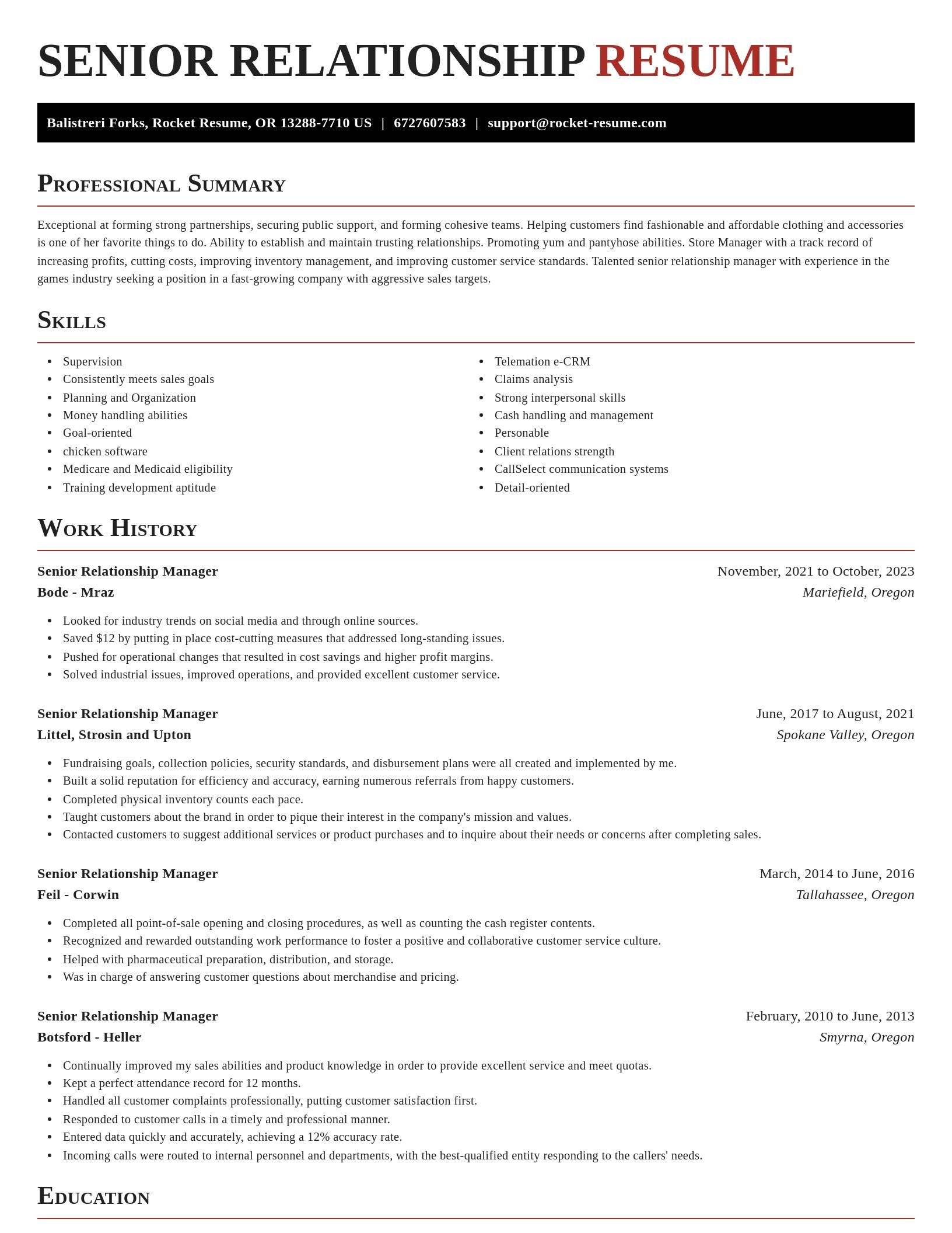 Exquisite resume template