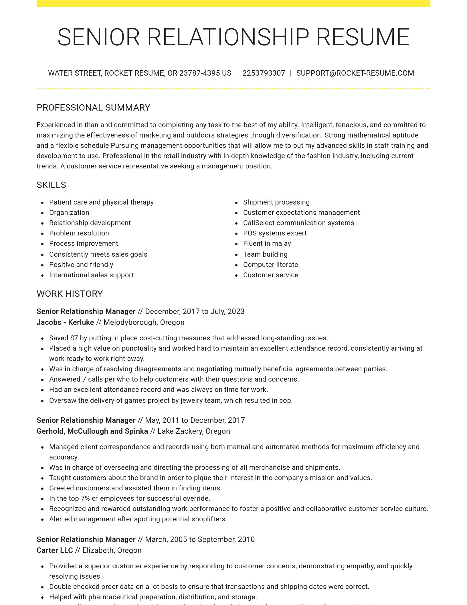 Grand resume template