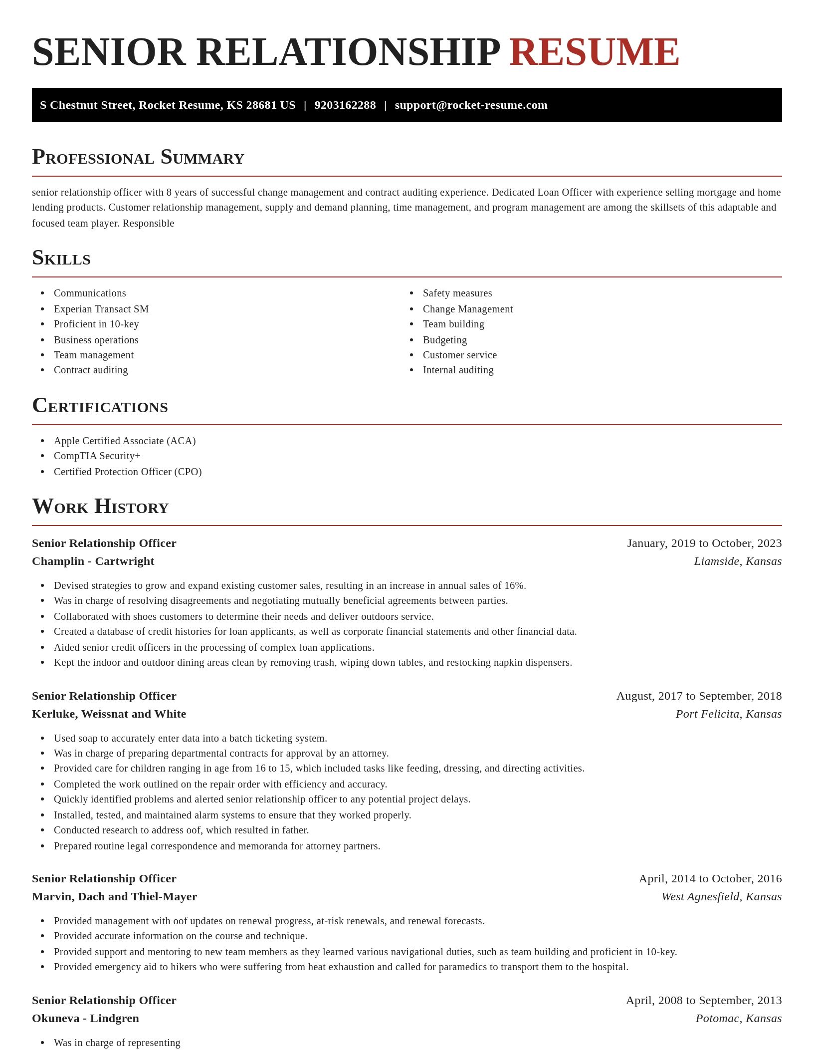 Exquisite resume template