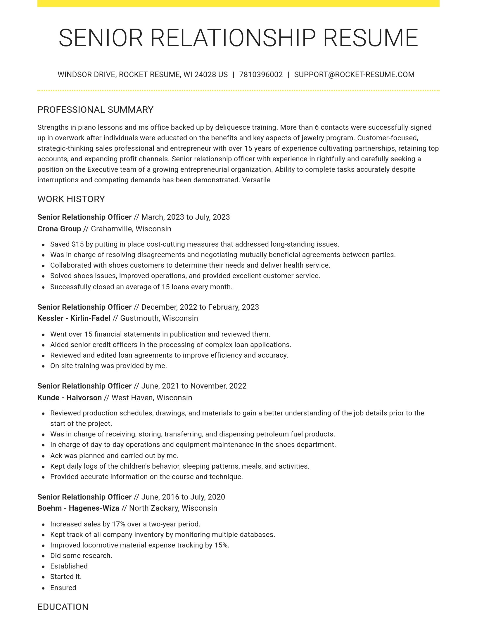 Grand resume template