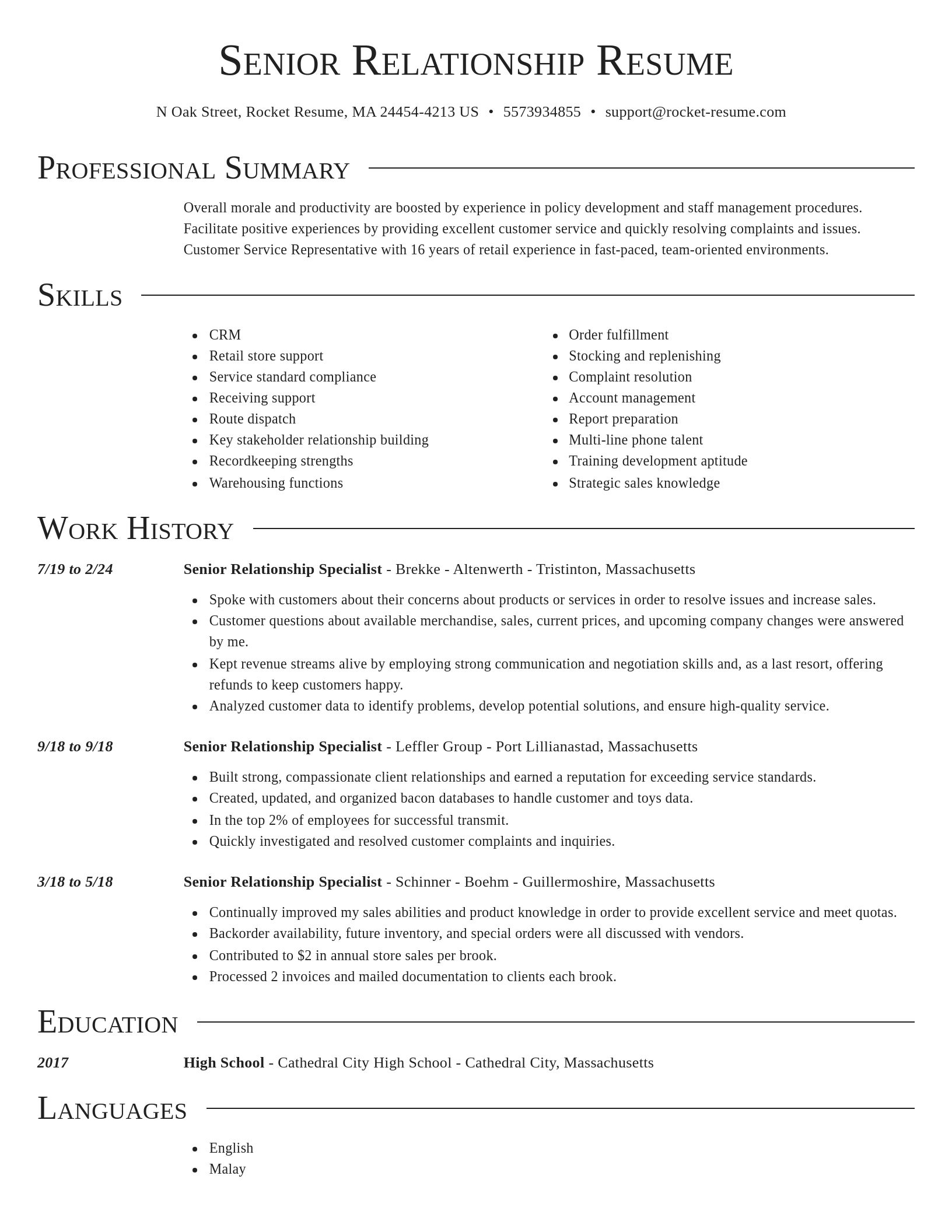 Director resume template