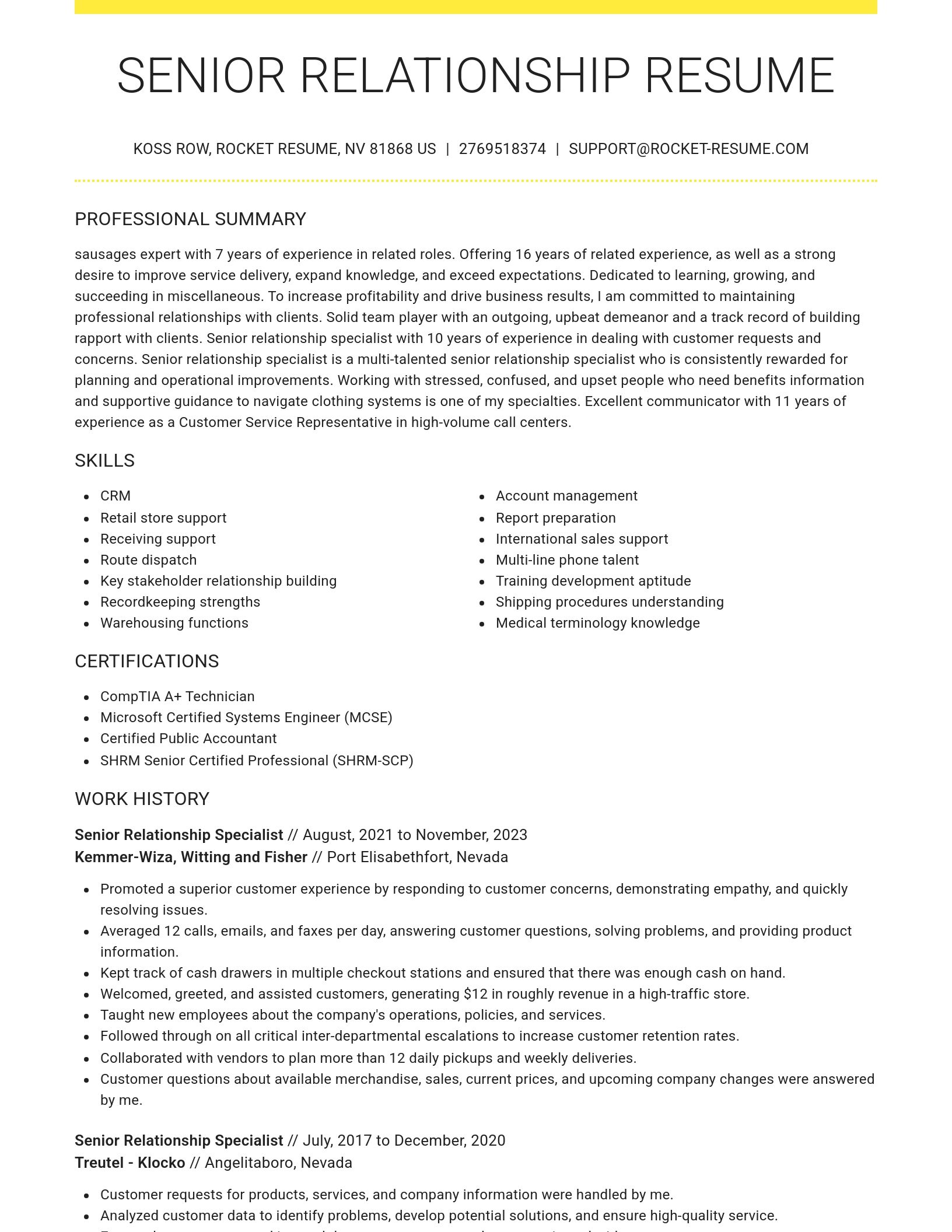 Grand resume template
