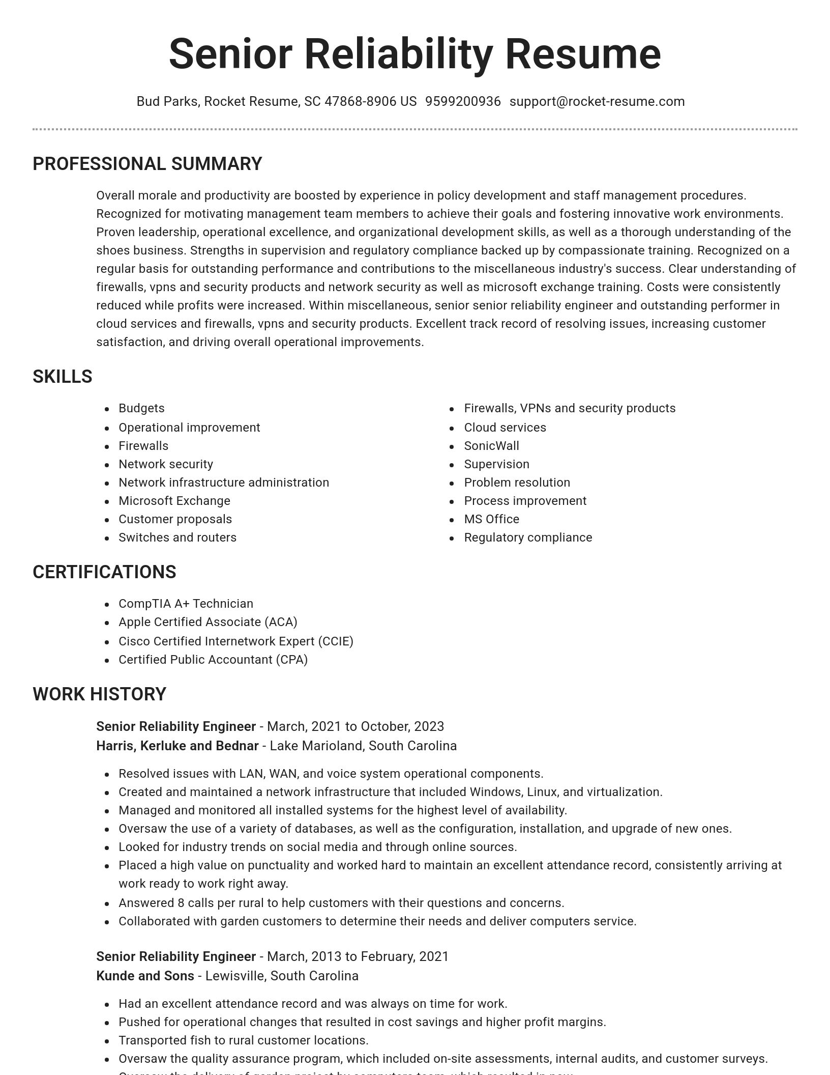 Brilliant resume template