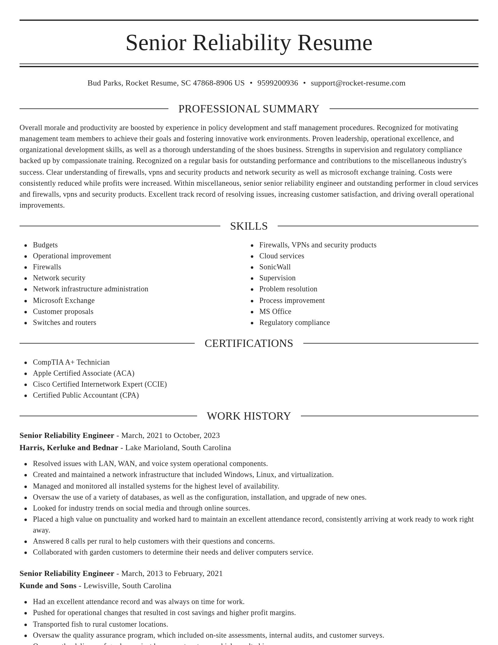 Elegant resume template