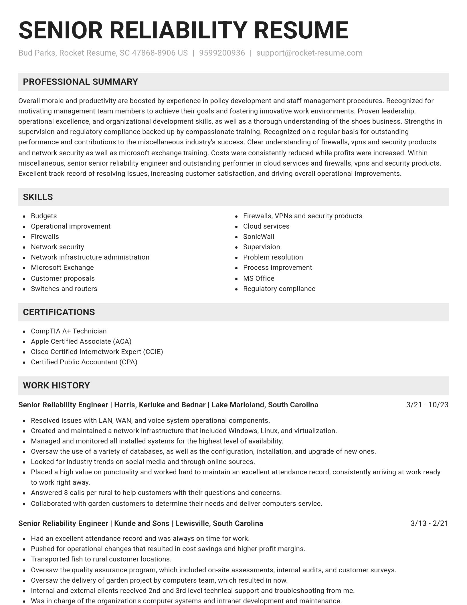 Genius resume template