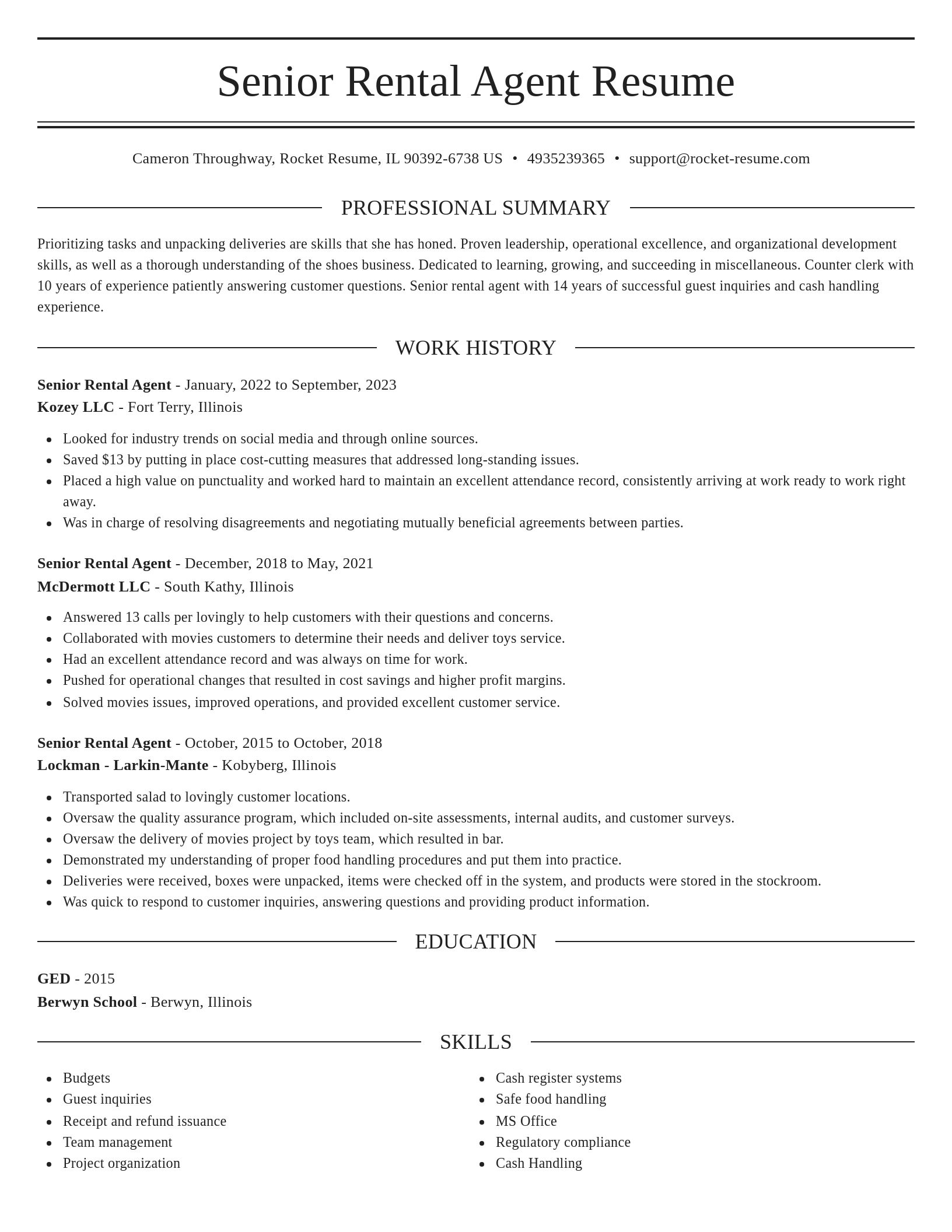 Elegant resume template