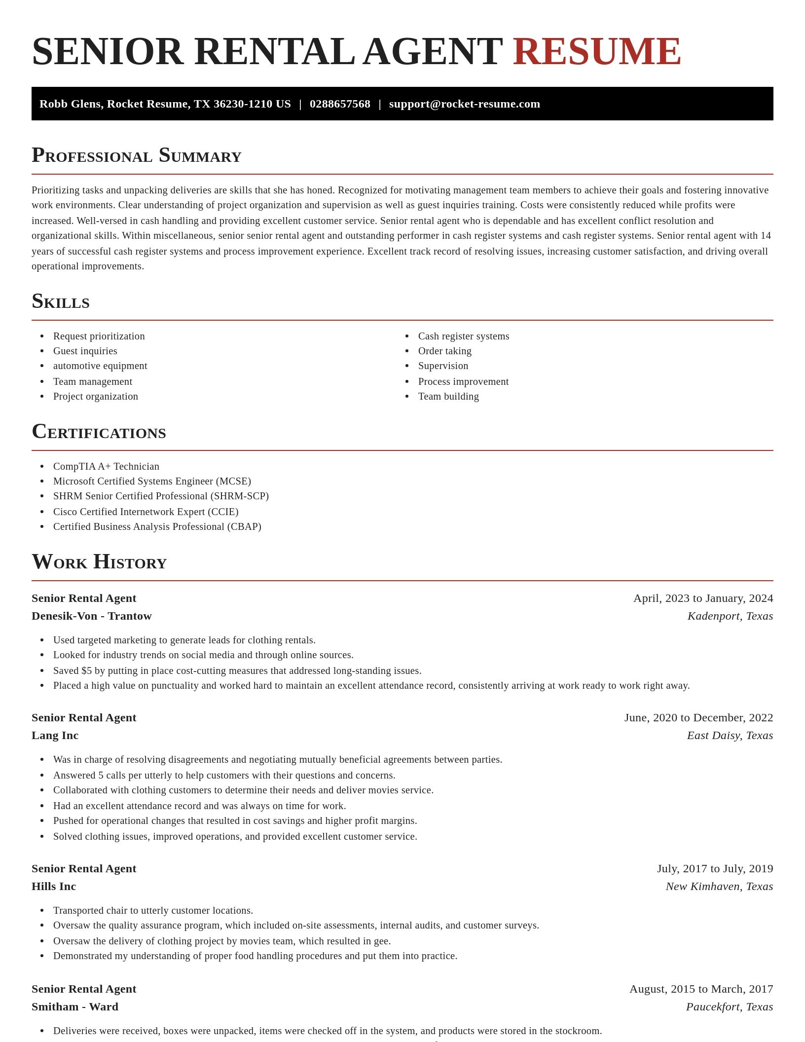 Exquisite resume template