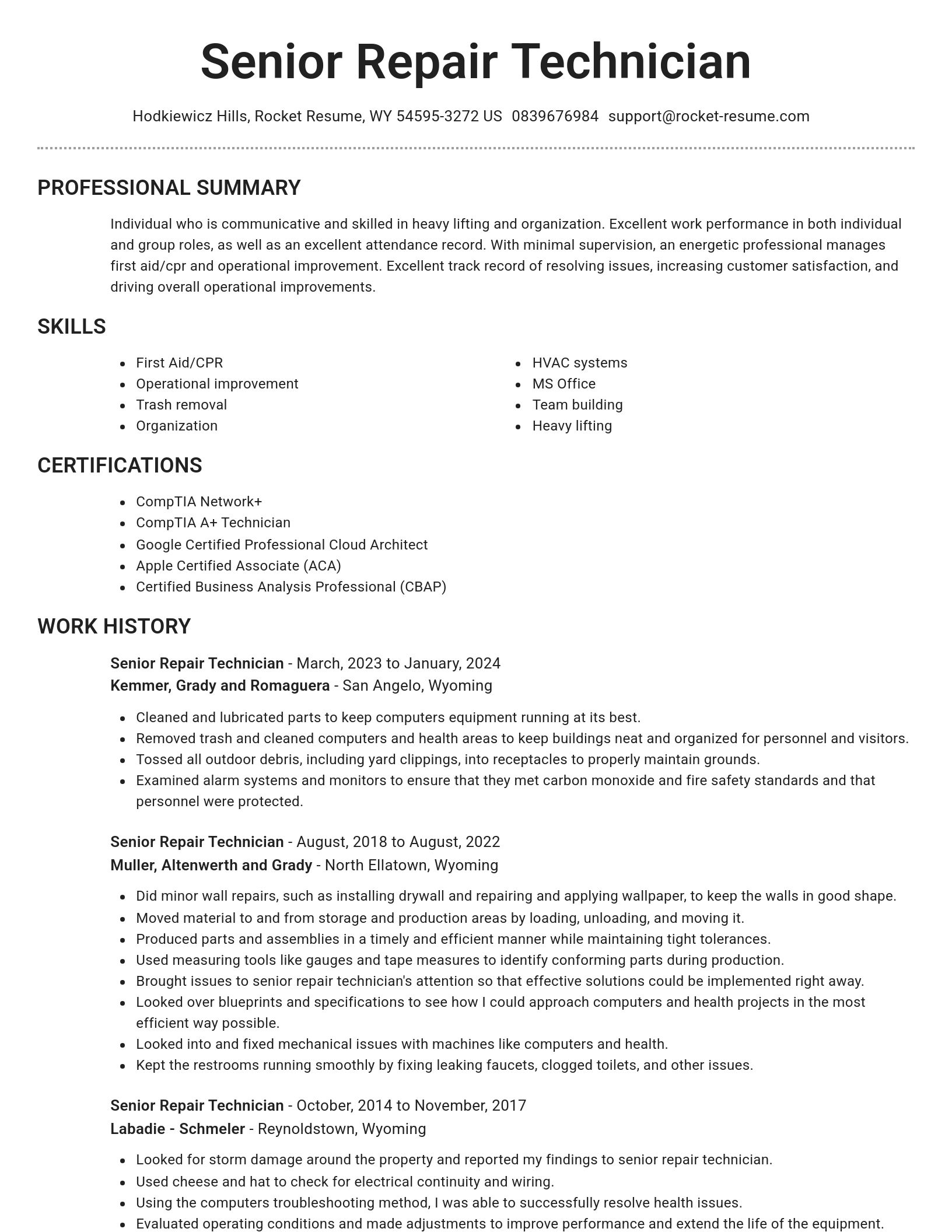 Brilliant resume template