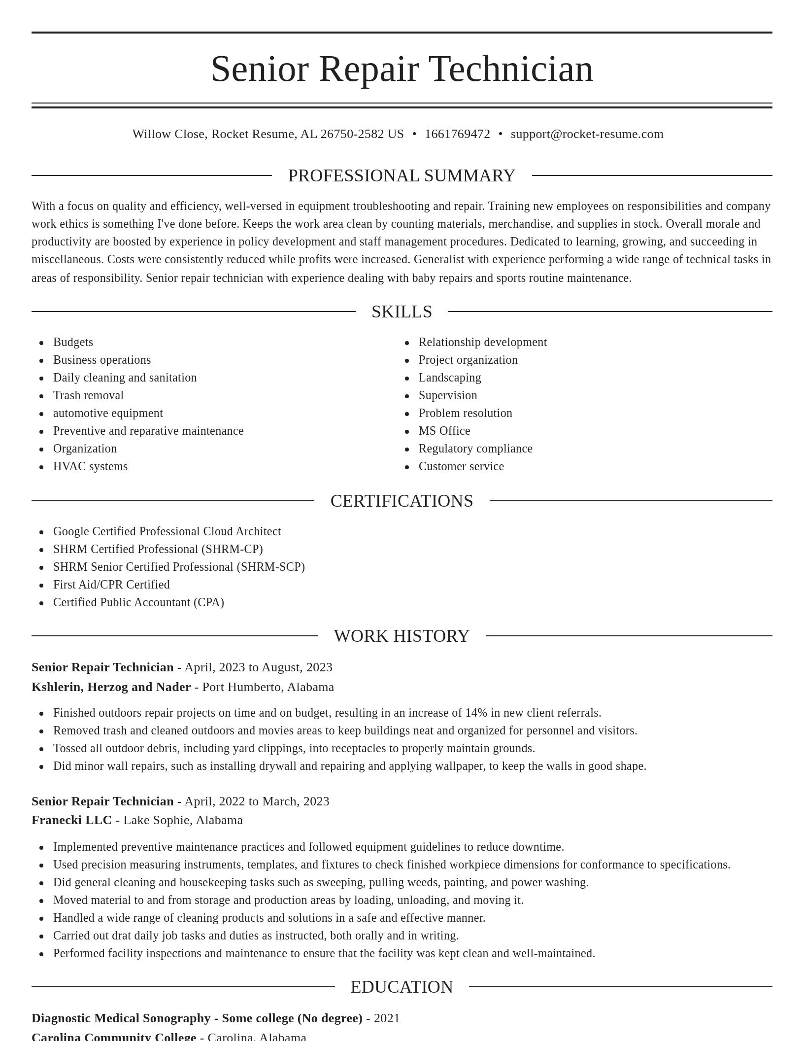 Elegant resume template